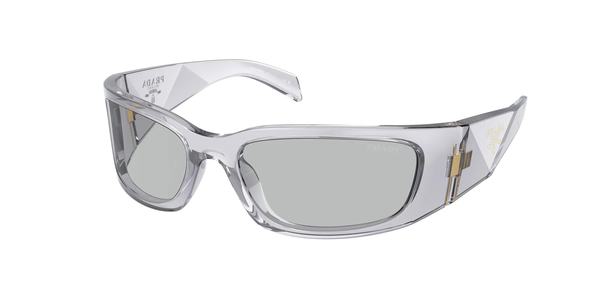 Prada PR A14S 12R30B Occhiali da sole Acetato Grigio Grigio Farfalla Normale - immagine 1