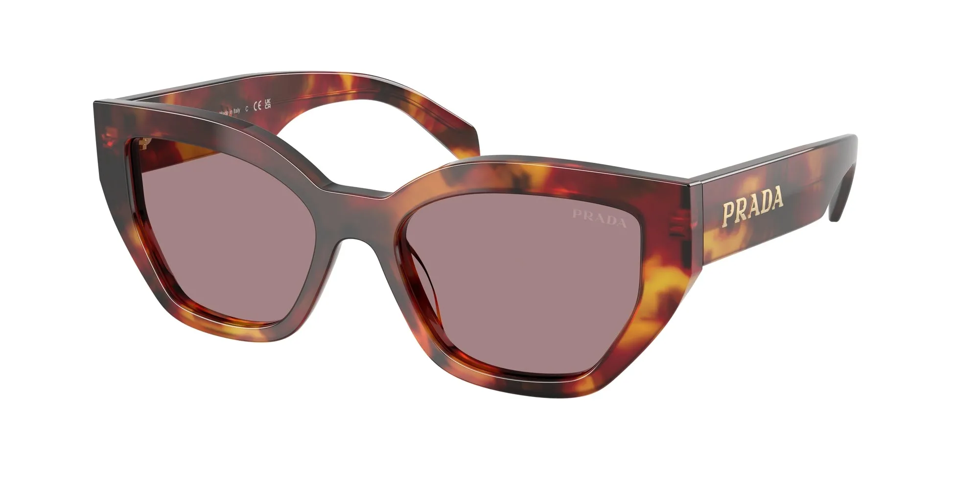 Prada PR A09S 22A20I Occhiali da sole Acetato Tartaruga Marrone Farfalla Normale - immagine 1