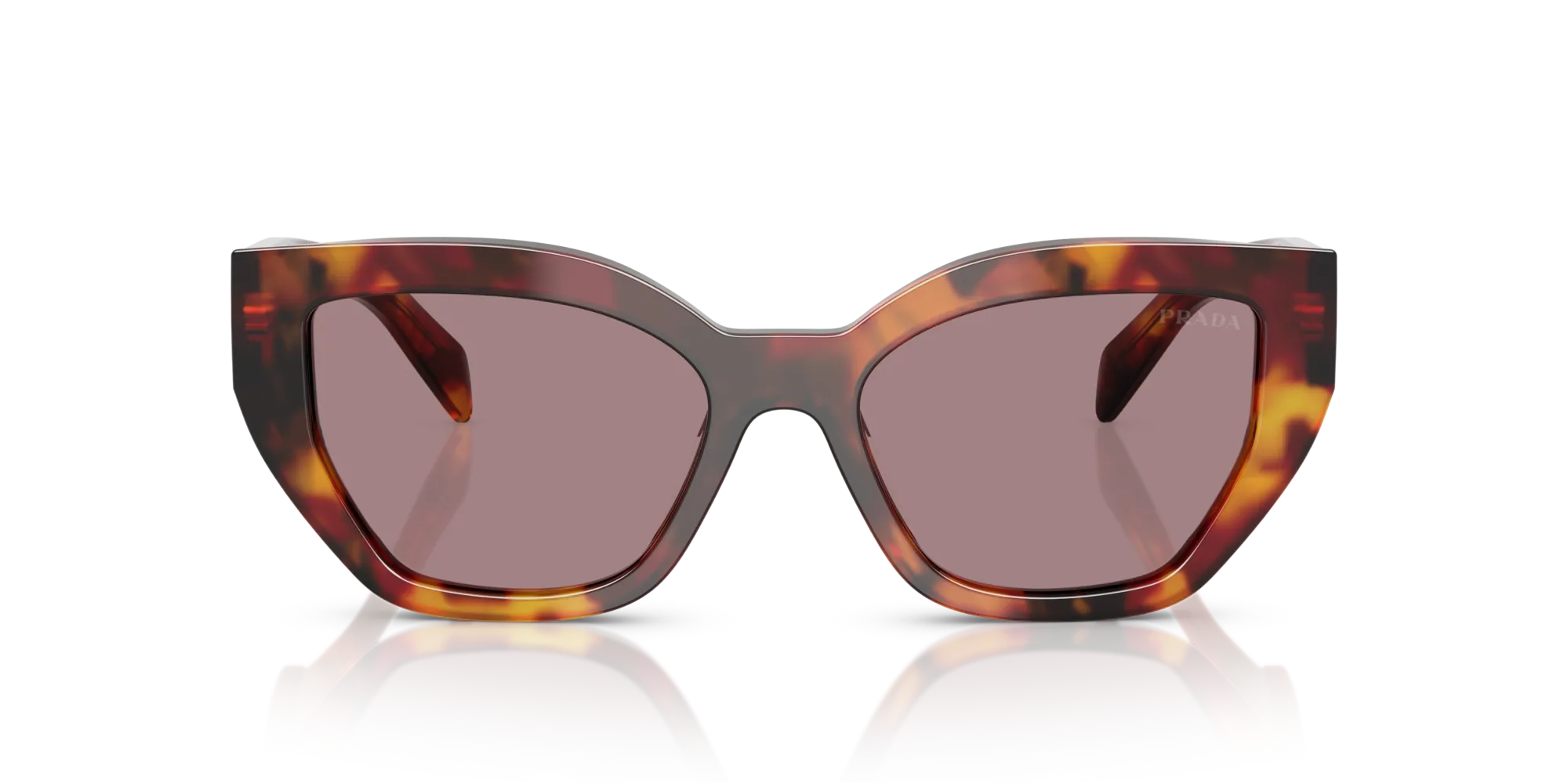 Prada PR A09S 22A20I Occhiali da sole Acetato Tartaruga Marrone Farfalla Normale - immagine 3