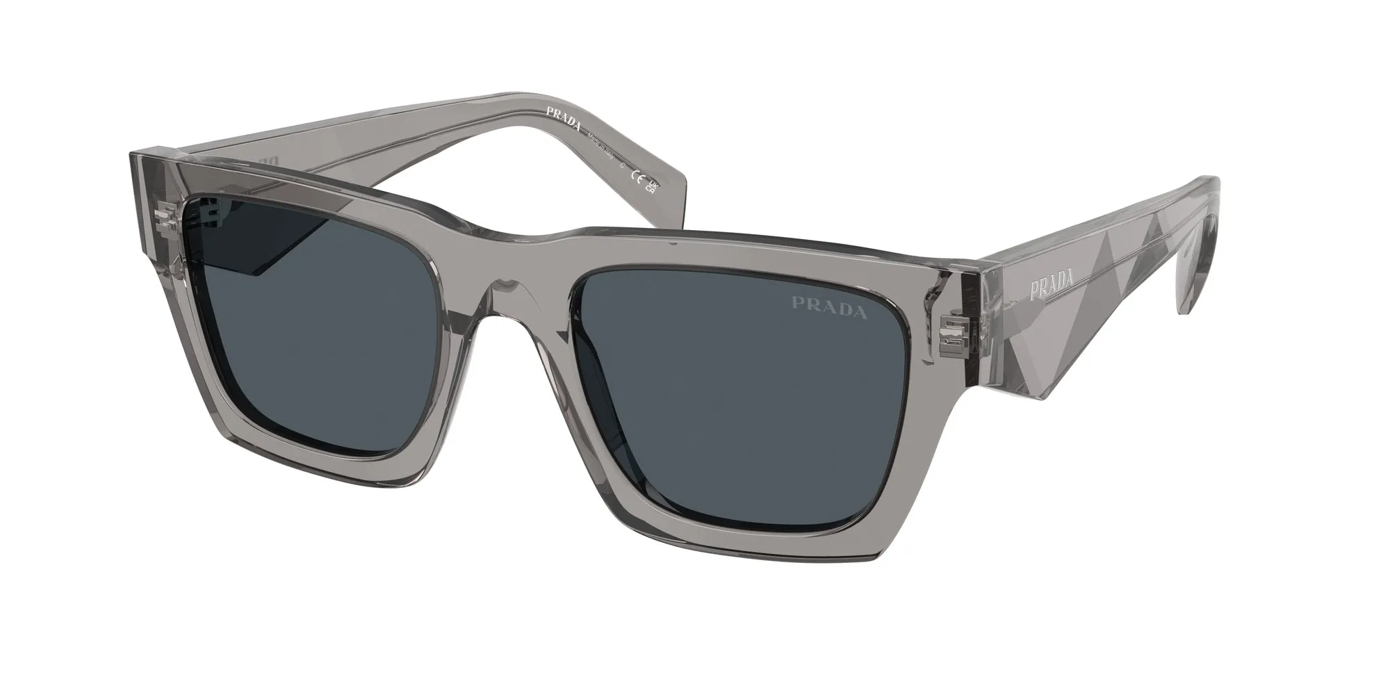 Prada PR A06S 16Z70B Occhiali da sole Acetato Grigio Grigio Pillow Normale - immagine 1
