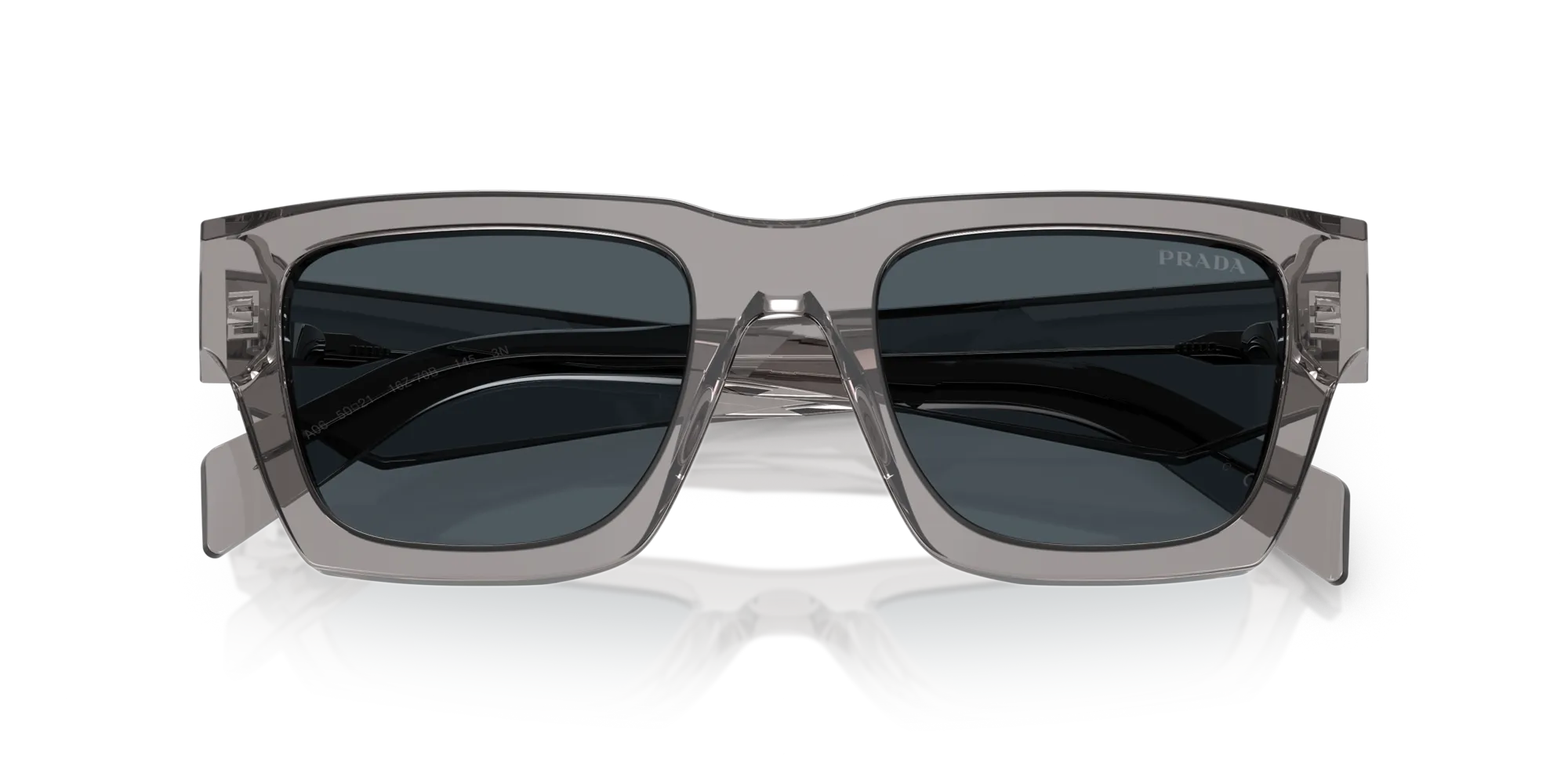 Prada PR A06S 16Z70B Occhiali da sole Acetato Grigio Grigio Pillow Normale - immagine 2