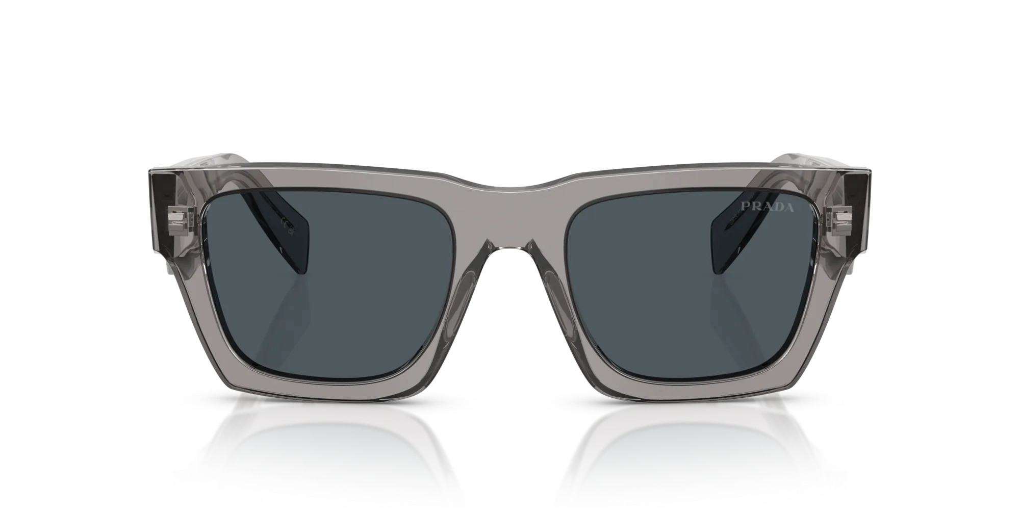 Prada PR A06S 16Z70B Occhiali da sole Acetato Grigio Grigio Pillow Normale - immagine 3