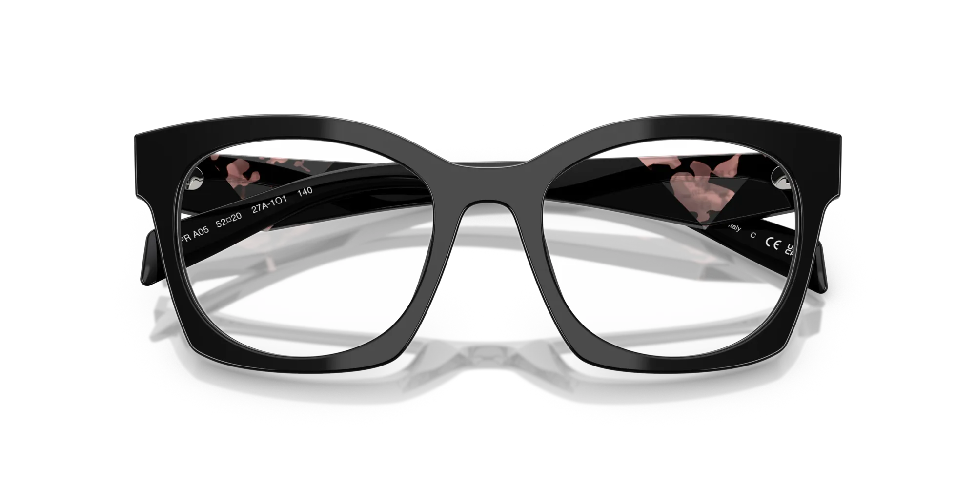 Prada PR A05V 27A1O1 Montature da vista Acetato Nero Geometrica Normale - immagine 2
