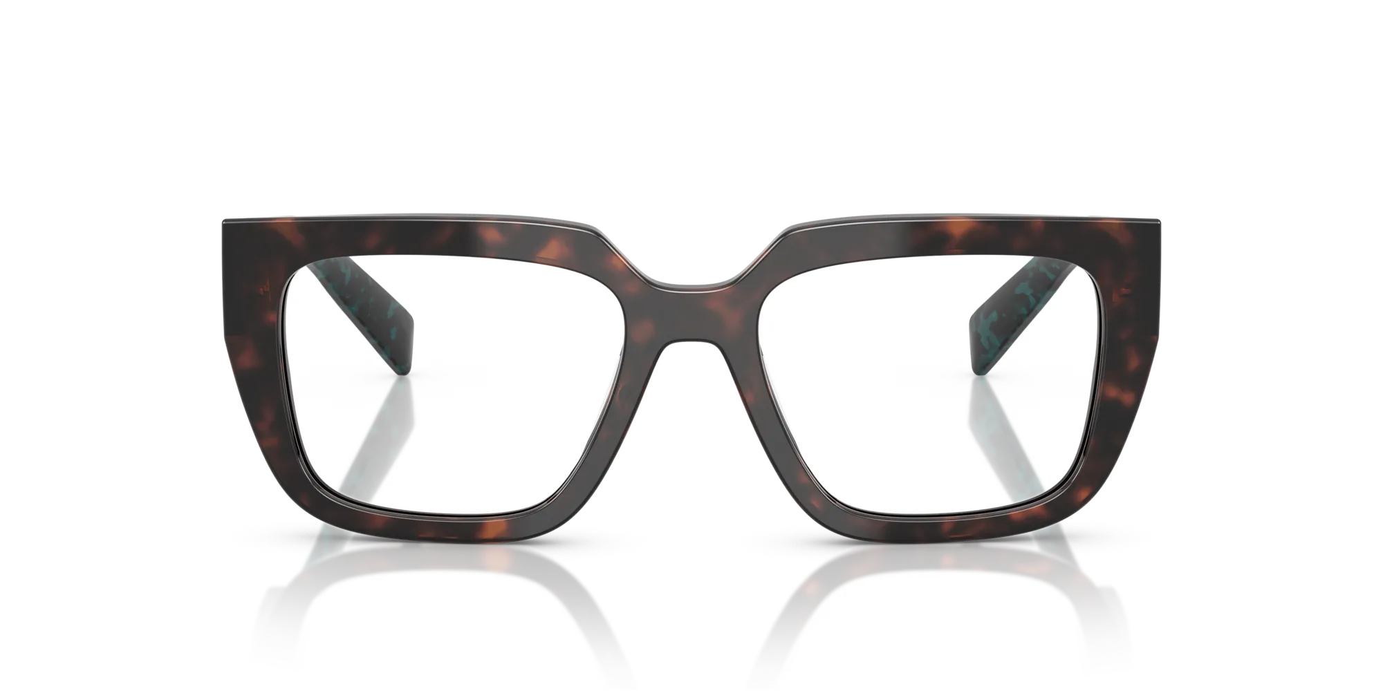 Prada PR A03V 18Z1O1 Montature da vista Acetato Tartaruga Geometrica Normale - immagine 3