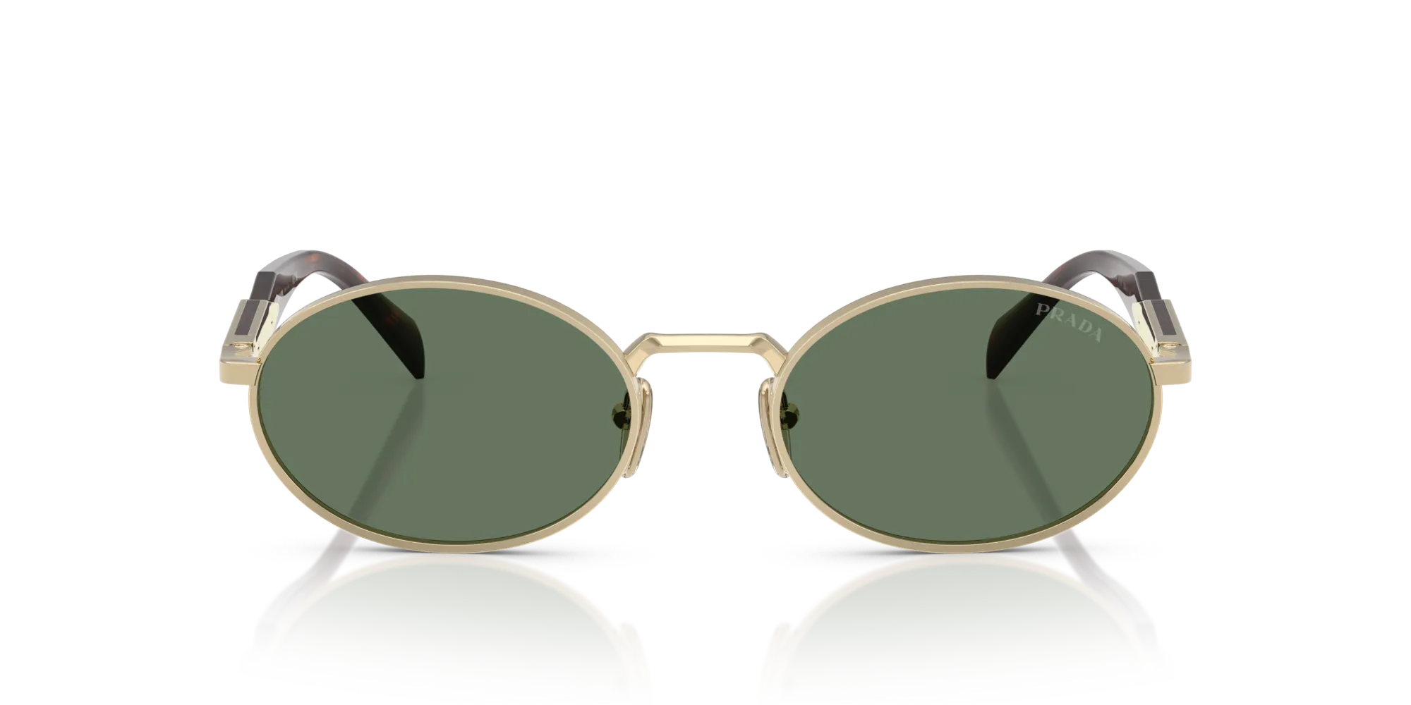Prada PR 65ZS ZVN70L Occhiali da sole Metallo Oro Verde Rotonda Normale - immagine 3