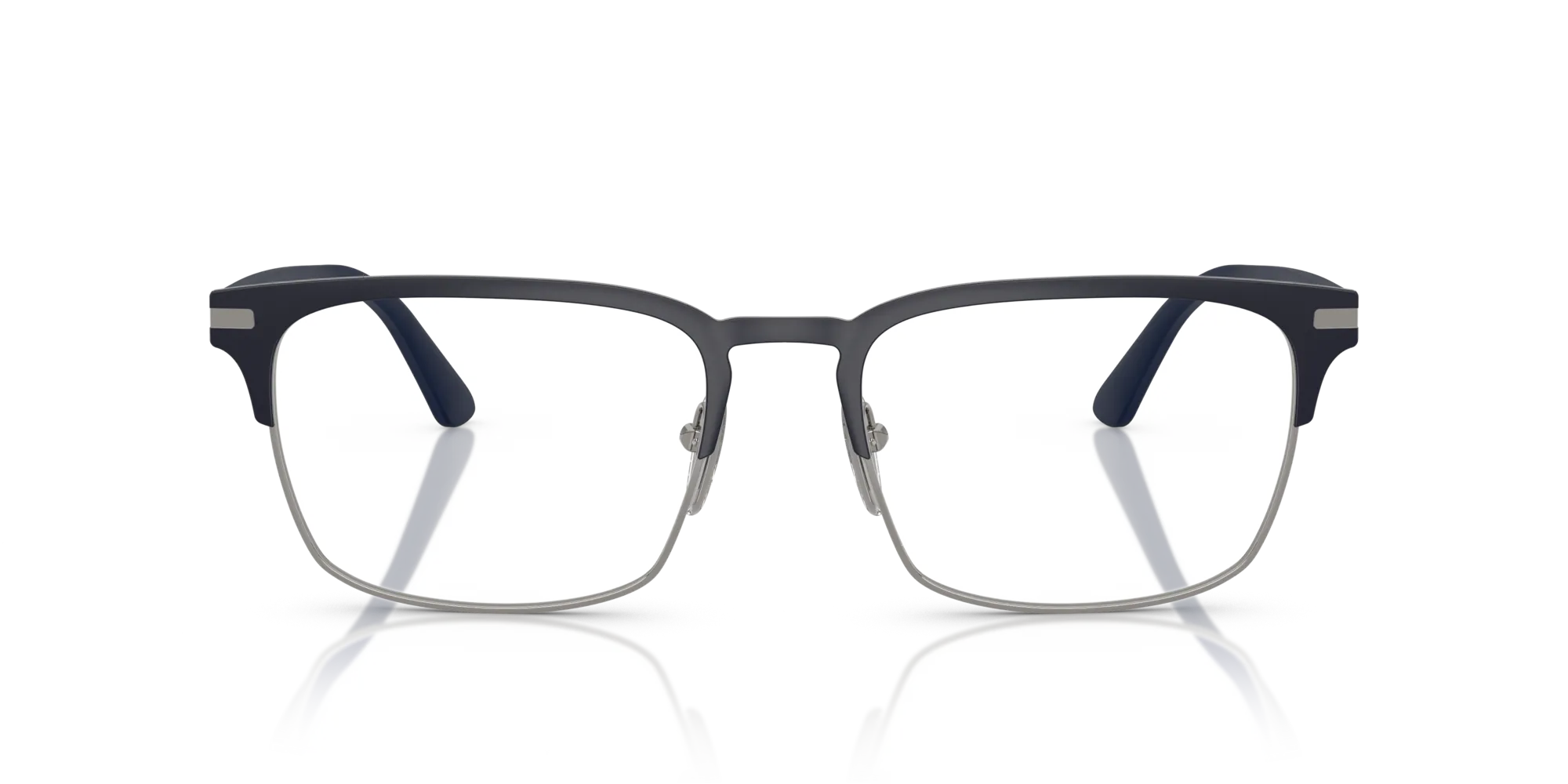 Prada PR 58ZV 02N1O1 Montature da vista Acciaio Blu Squadrata Normale - immagine 3