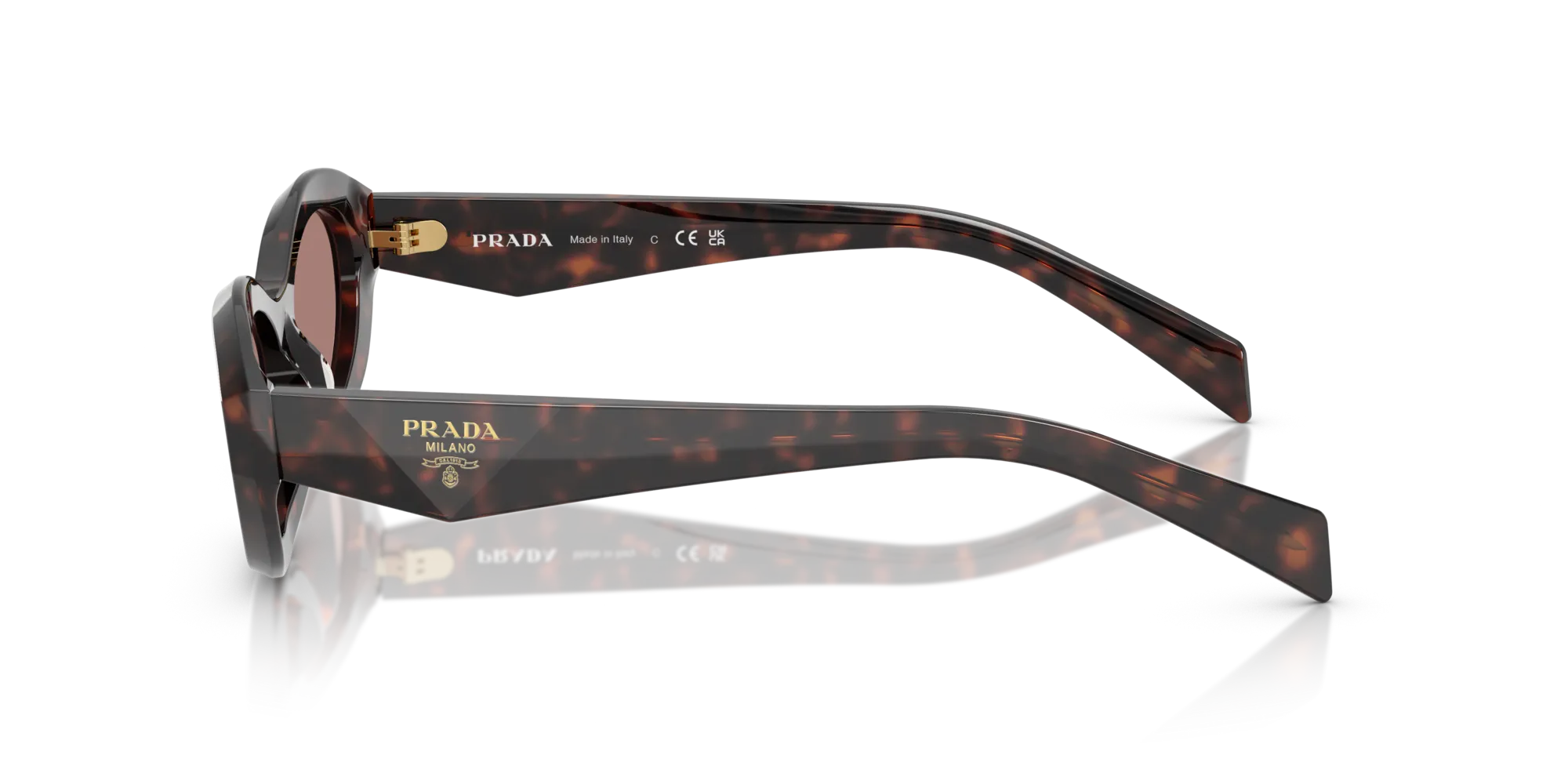 Prada PR 26ZS 17N60B Occhiali da sole Acetato Tartaruga Marrone Geometrica Normale - immagine 4