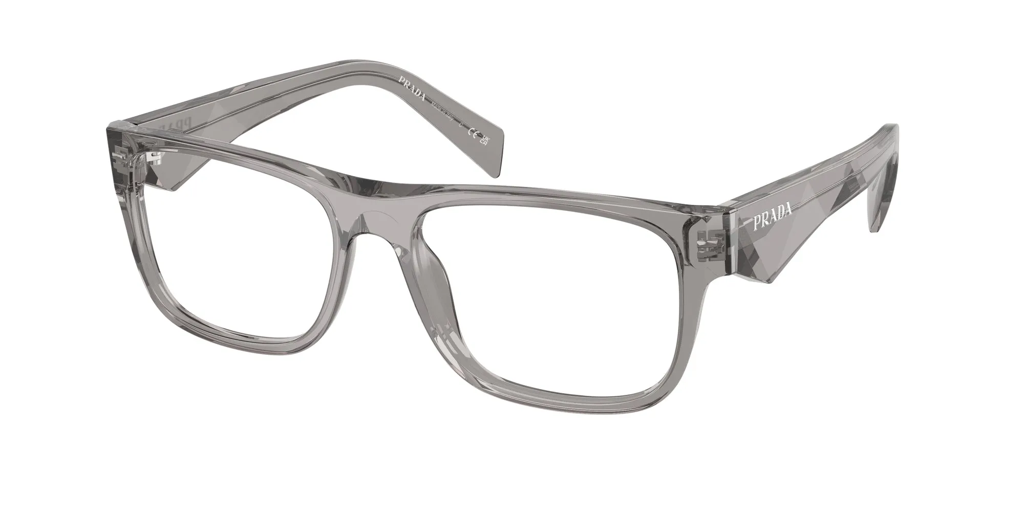 Prada PR 22ZV 16Z1O1 Montature da vista Acetato Grigio Pillow Normale - immagine 1