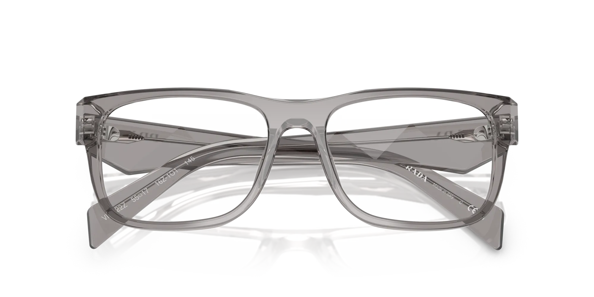 Prada PR 22ZV 16Z1O1 Montature da vista Acetato Grigio Pillow Normale - immagine 2