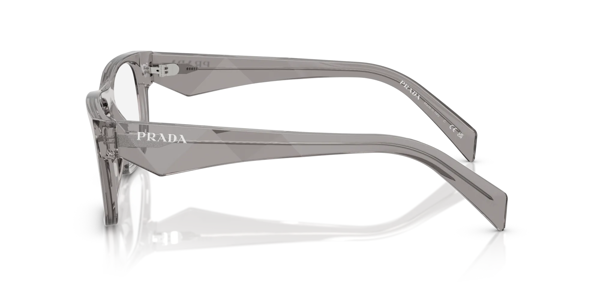 Prada PR 22ZV 16Z1O1 Montature da vista Acetato Grigio Pillow Normale - immagine 4