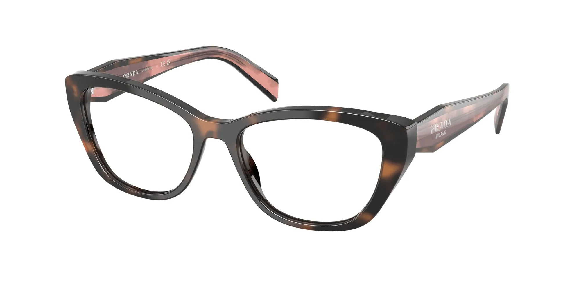 Prada PR 19WV 23A1O1 Montature da vista Acetato Tartaruga Cat Eye Normale - immagine 1