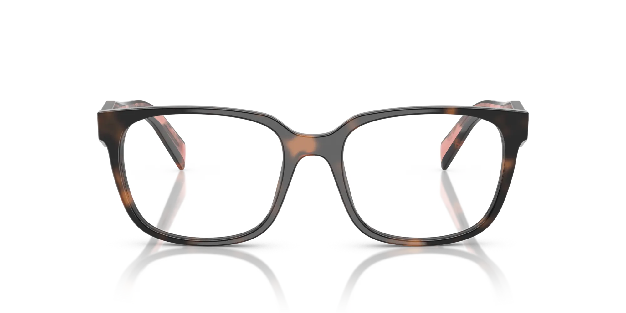Prada PR 17ZV 23A1O1 Montature da vista Acetato Tartaruga Trasparente Squadrata Normale - immagine 3