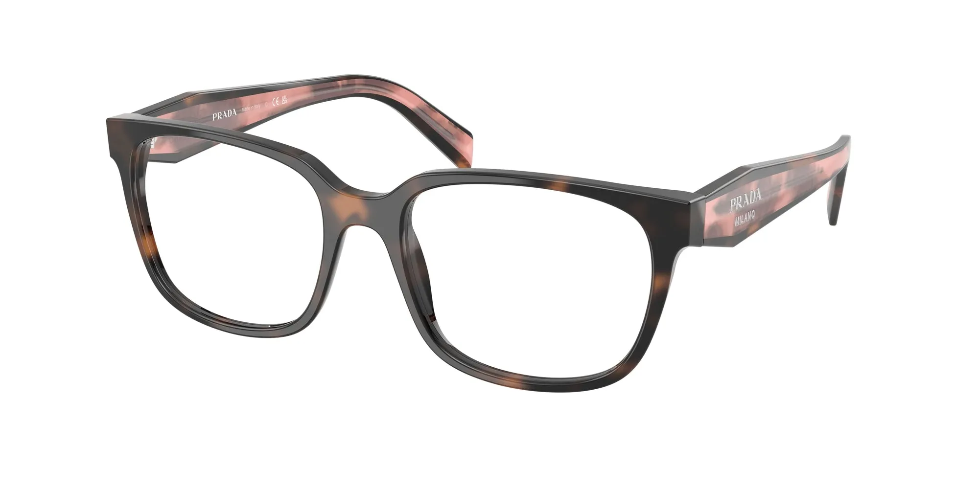 Prada PR 17ZV 23A1O1 Montature da vista Acetato Tartaruga Squadrata Normale - immagine 1