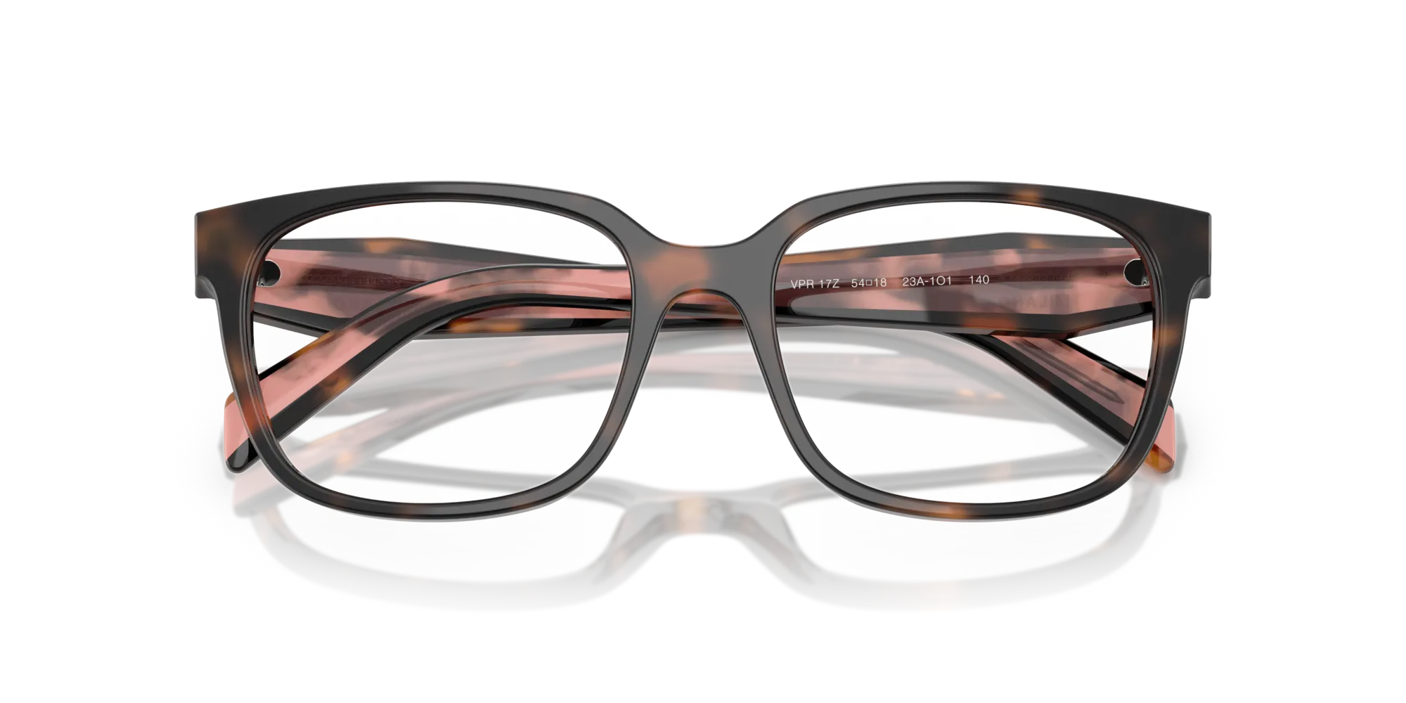 Prada PR 17ZV 23A1O1 Montature da vista Acetato Tartaruga Squadrata Normale - immagine 2