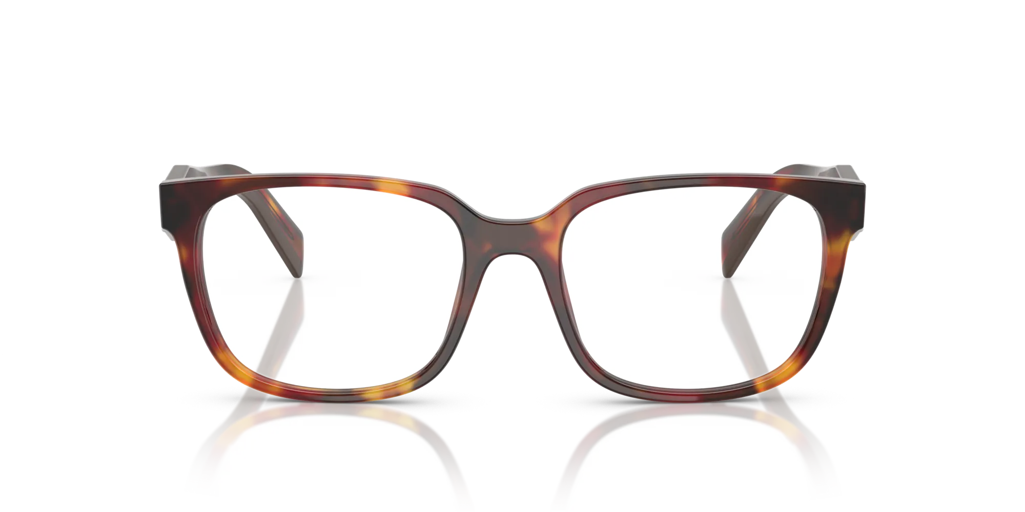 Prada PR 17ZV 22A1O1 Montature da vista Acetato Tartaruga Trasparente Squadrata Normale - immagine 3