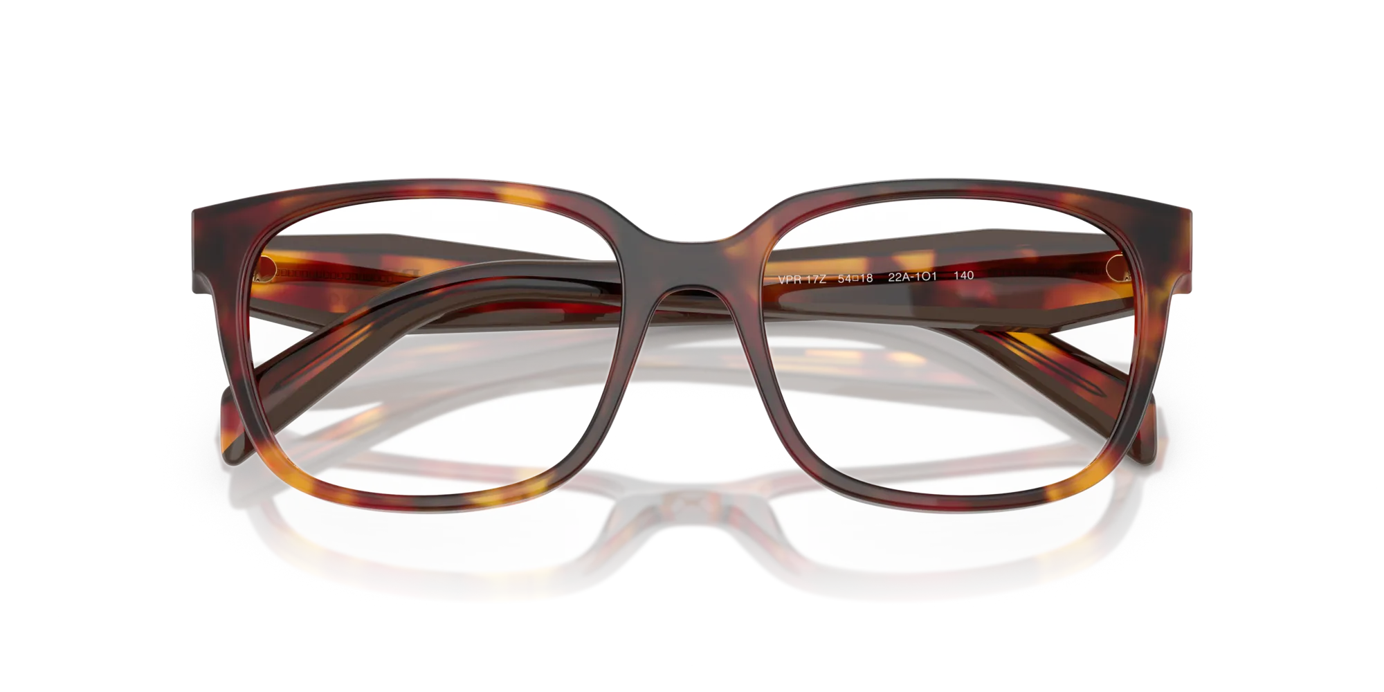 Prada PR 17ZV 22A1O1 Montature da vista Acetato Tartaruga Trasparente Squadrata Normale - immagine 2
