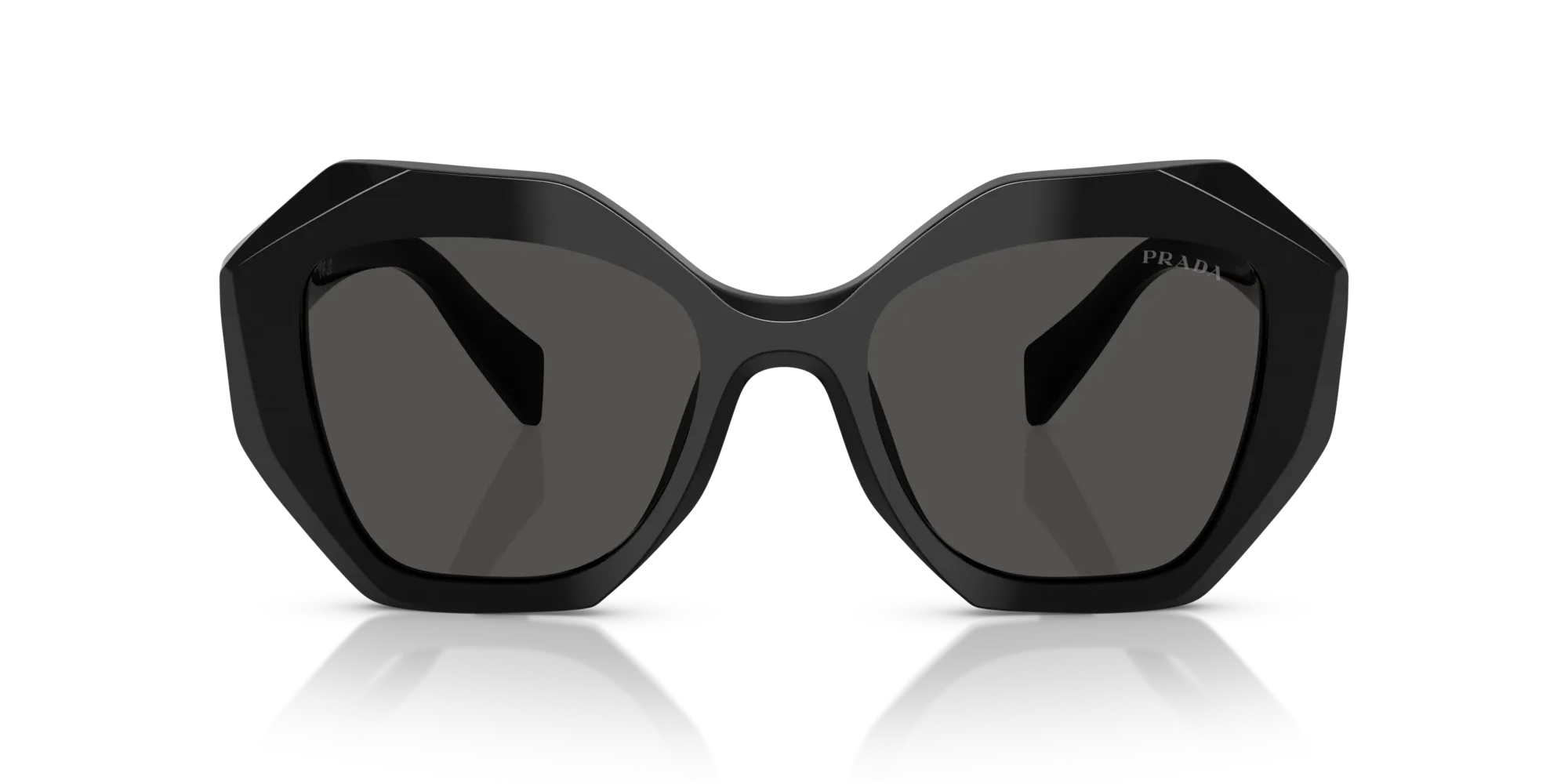 Prada PR 16WS 1AB5S0 Occhiali da sole Acetato Nero Grigio Geometrica Normale - immagine 3