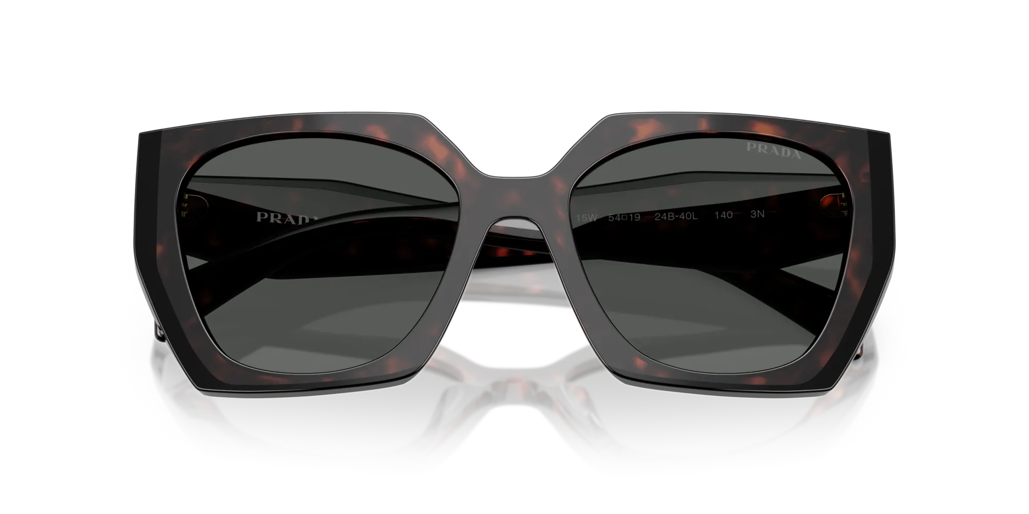 Prada PR 15WS 24B40L Occhiali da sole Acetato Havana Grigio Squadrata Normale - immagine 2