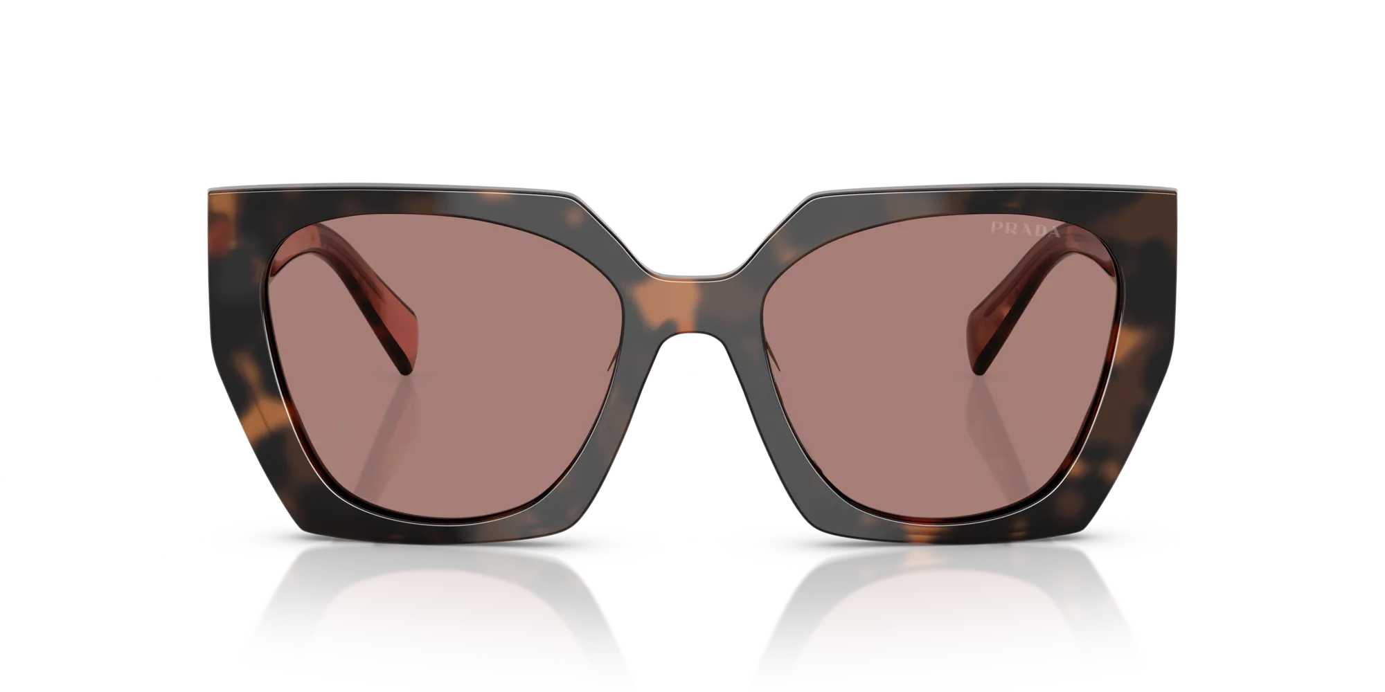 Prada PR 15WS 23A60B Occhiali da sole Acetato Tartaruga Marrone Squadrata Normale - immagine 3