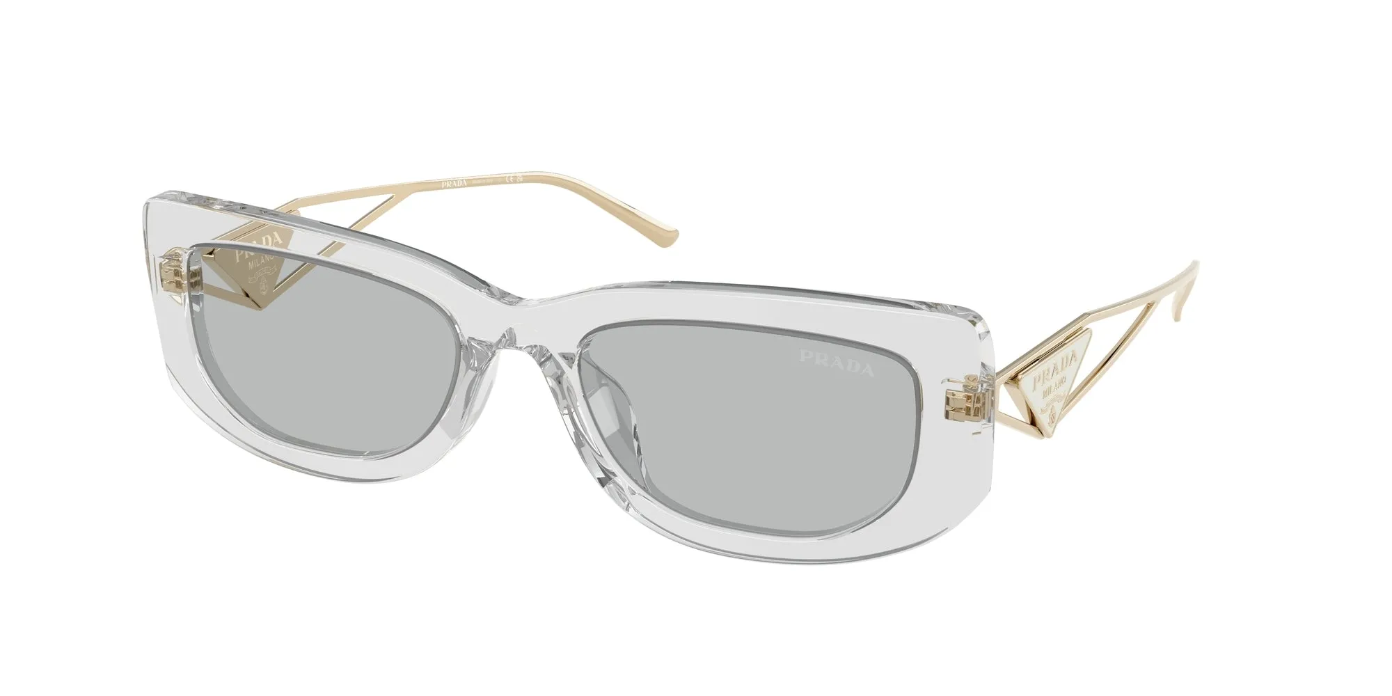 Prada PR 14YS 12R50K Occhiali da sole Acetato Grigio Grigio Squadrata Normale - immagine 1
