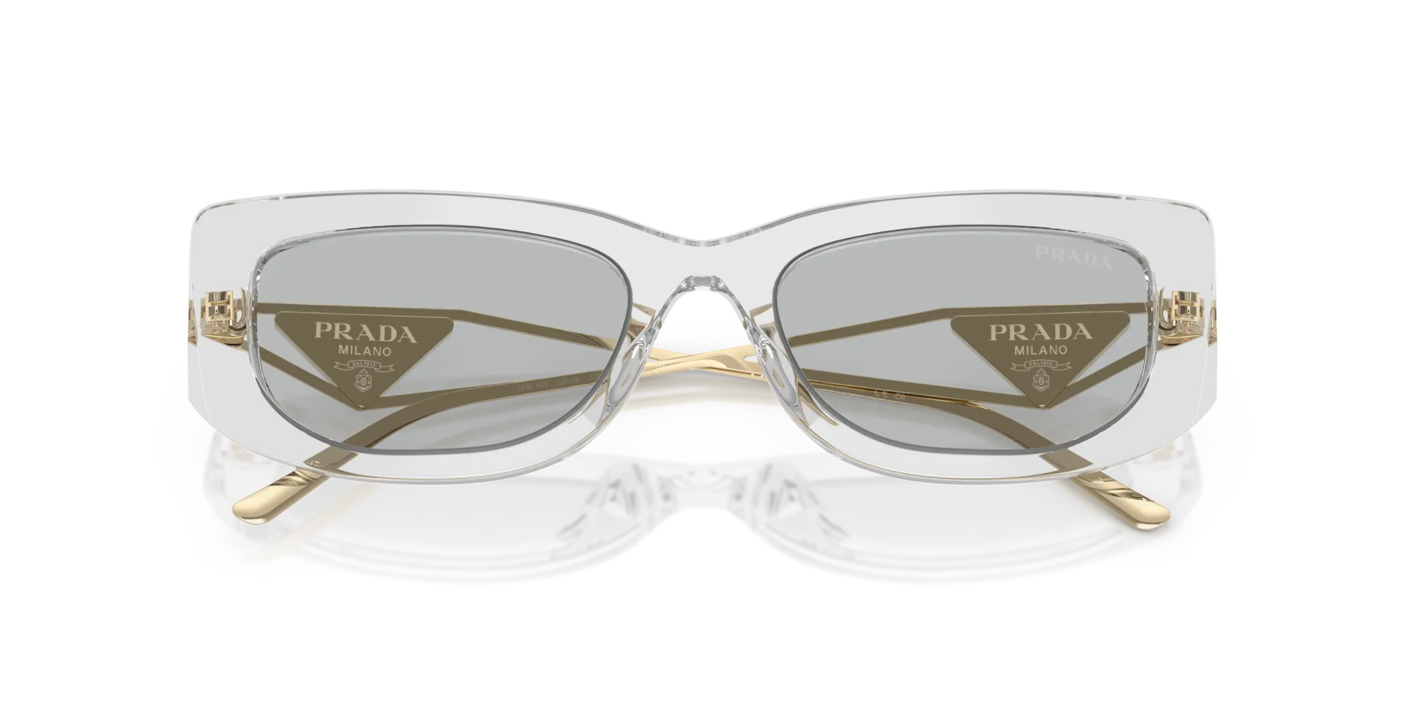 Prada PR 14YS 12R50K Occhiali da sole Acetato Grigio Grigio Squadrata Normale - immagine 2