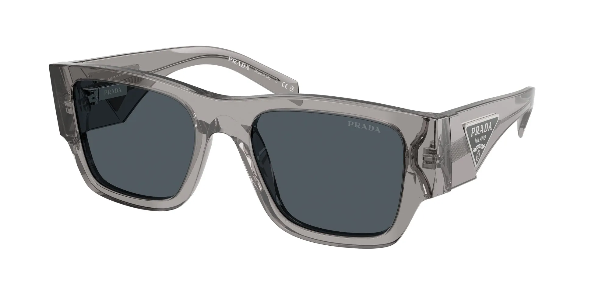 Prada PR 10ZS 16Z70B Occhiali da sole Acetato Grigio Grigio Pillow Normale - immagine 1