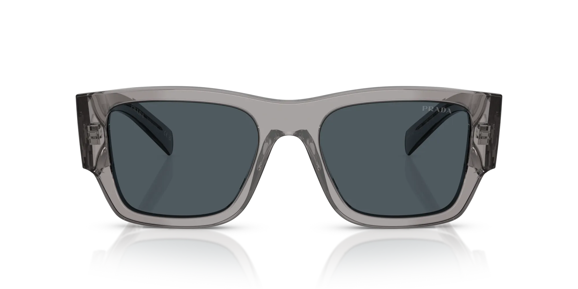 Prada PR 10ZS 16Z70B Occhiali da sole Acetato Grigio Grigio Pillow Normale - immagine 3