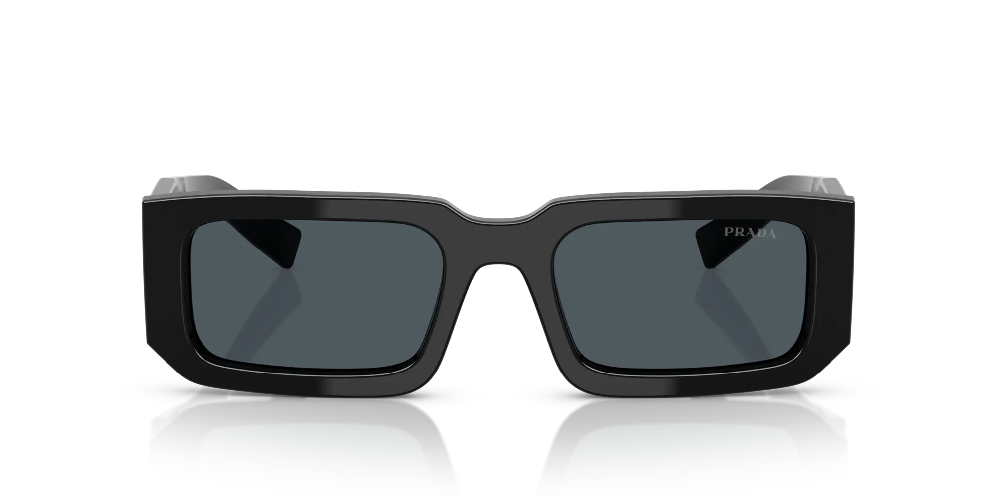 Prada PR 06YS 16K2K1 Occhiali da sole Acetato Nero Grigio Squadrata Normale - immagine 3