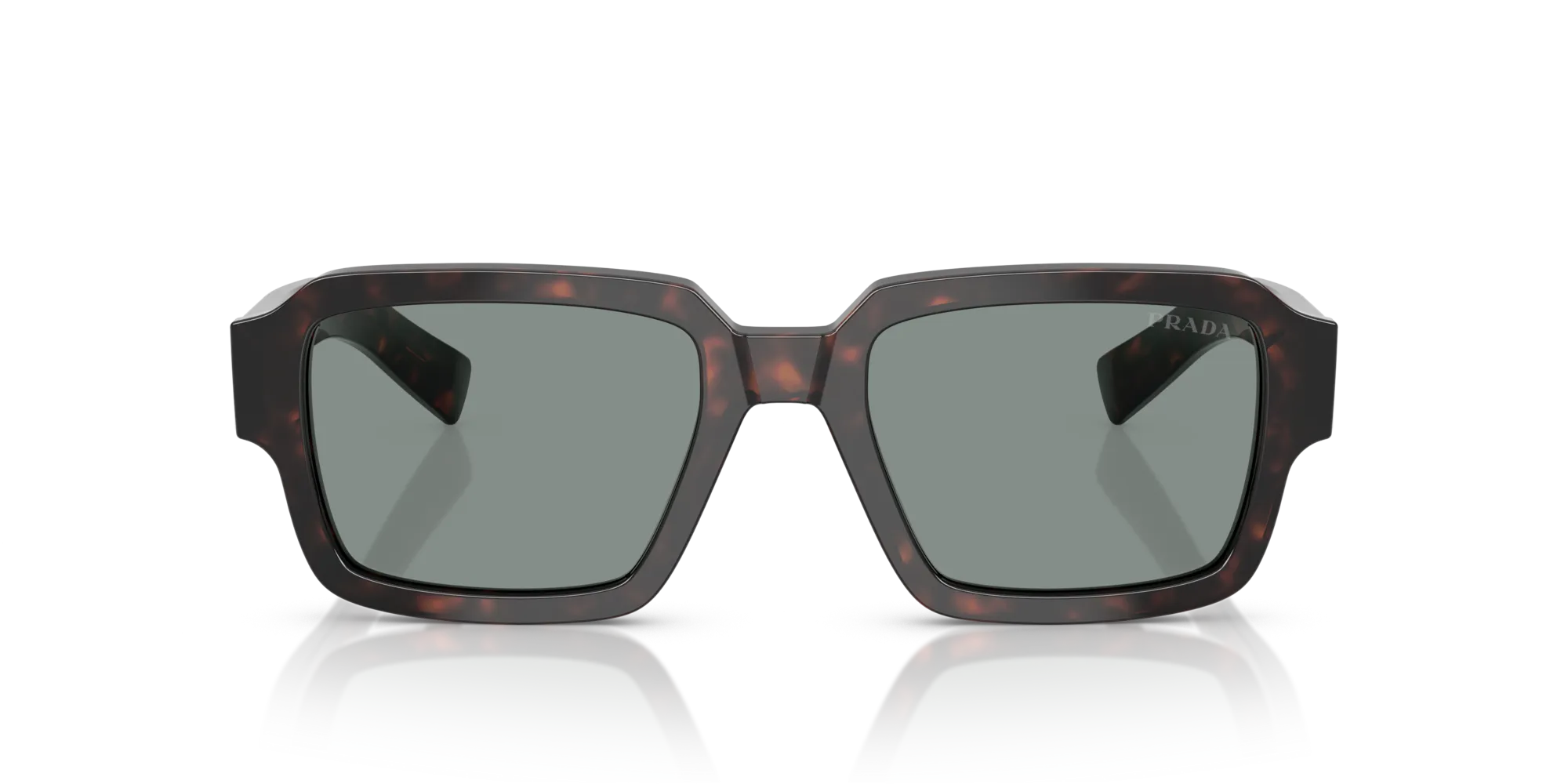 Prada PR 02ZS 17N20N Occhiali da sole Acetato Tartaruga Blu Squadrata Normale - immagine 3