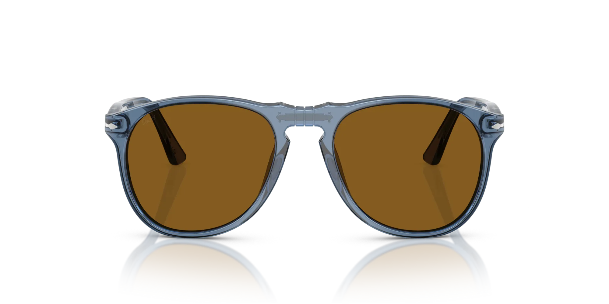 Persol PO9649S 121833 Occhiali da sole Acetato Blu Marrone Pilot Normale - immagine 3