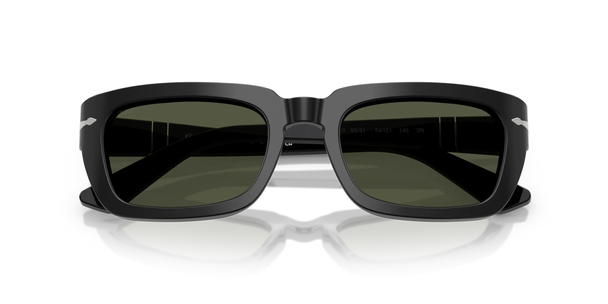 Persol PO3367S 95/31 Occhiali da sole Acetato Nero Verde Pillow Normale - immagine 2