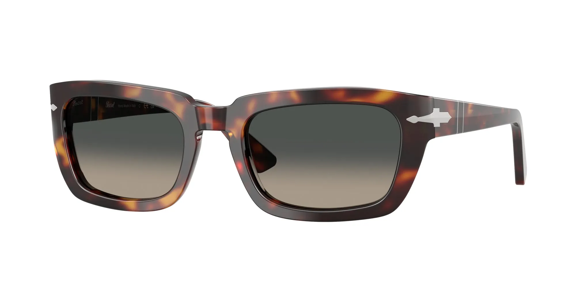 Persol PO3367S 24/71 Occhiali da sole Acetato Tartaruga Grigio Pillow Normale Sfumato - immagine 1