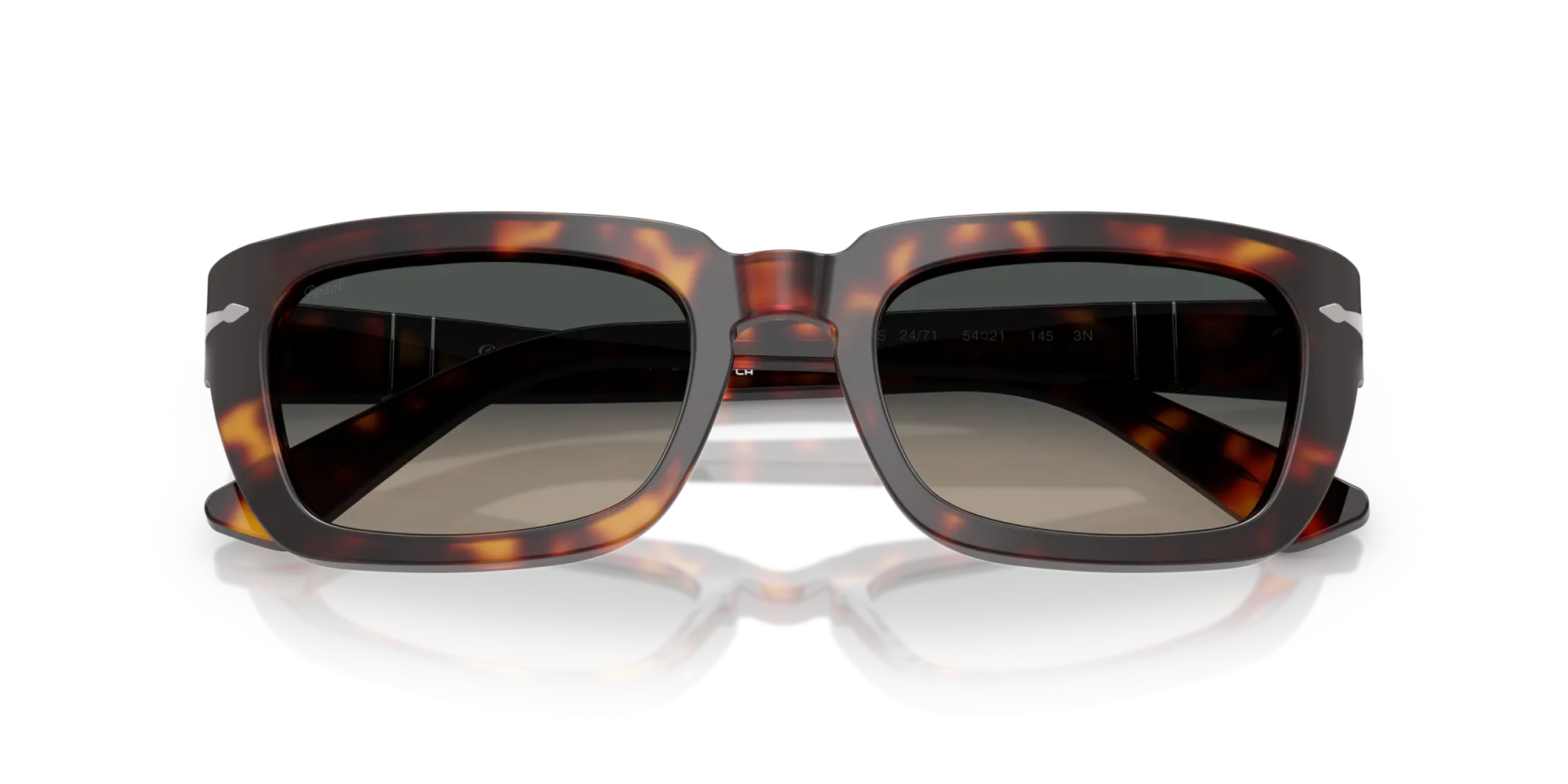 Persol PO3367S 24/71 Occhiali da sole Acetato Tartaruga Grigio Pillow Normale Sfumato - immagine 2