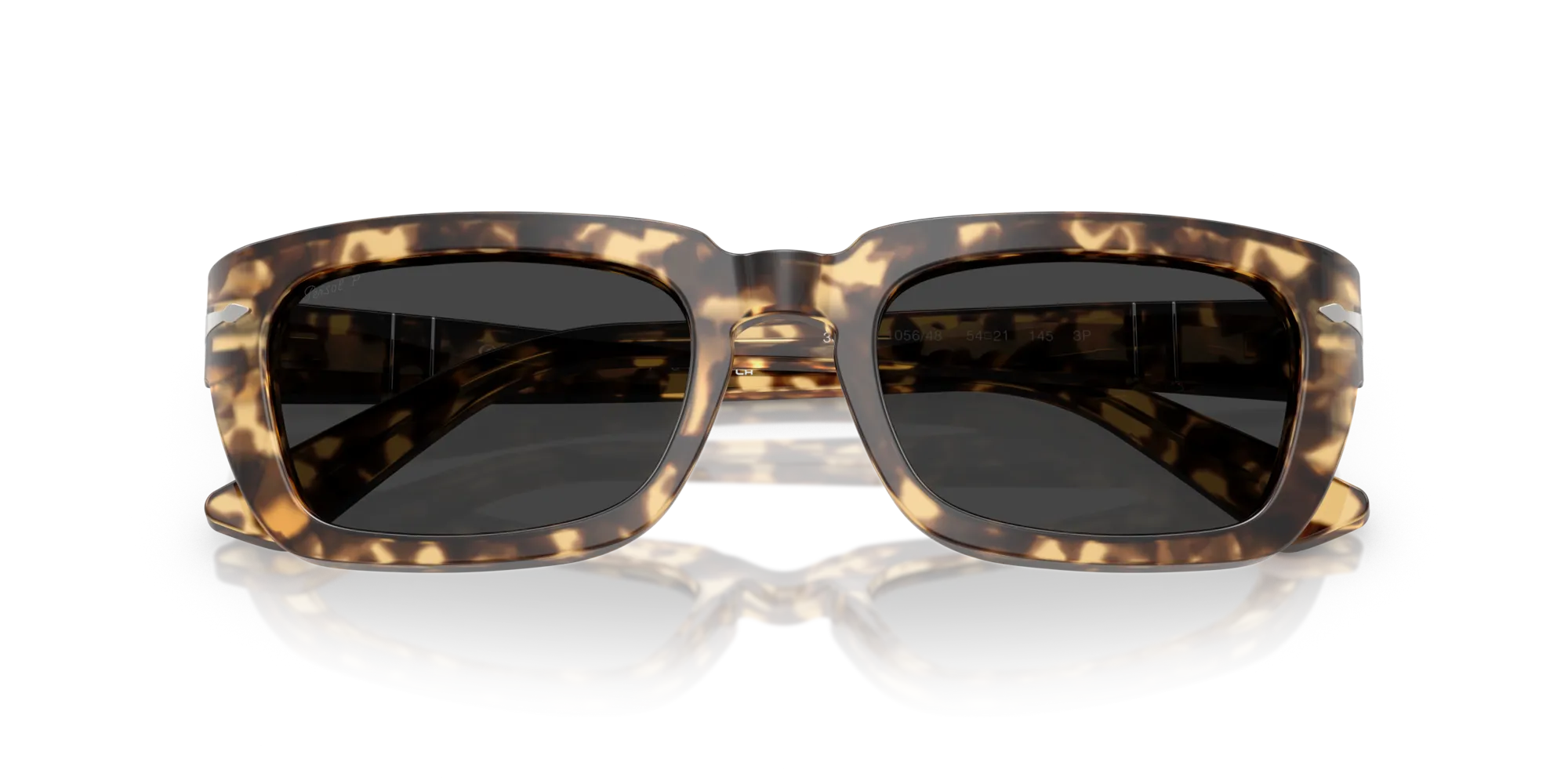 Persol PO3367S 105648 Occhiali da sole Acetato Tartaruga Grigio Pillow Polarizzata - immagine 2