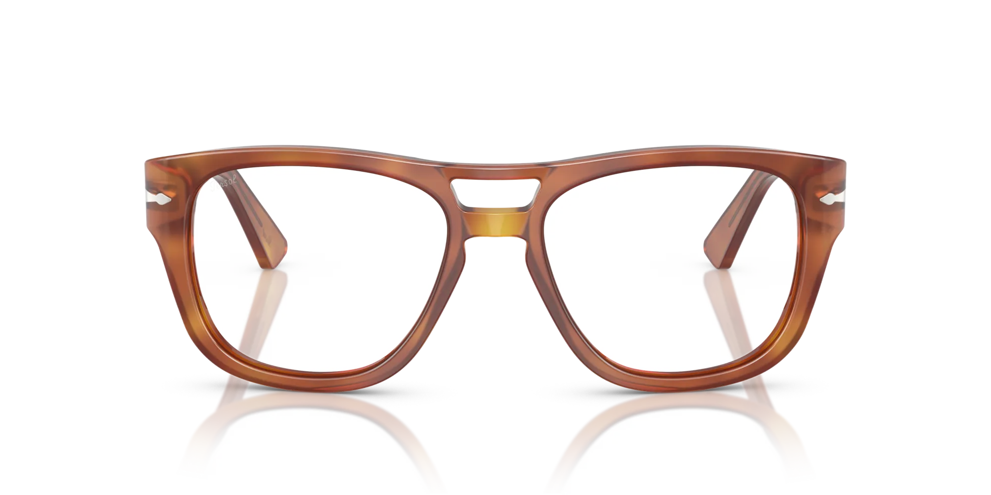 Persol PO3366S 96/GJ Occhiali da sole Acetato Marrone Verde Squadrata Fotocromatiche - immagine 3