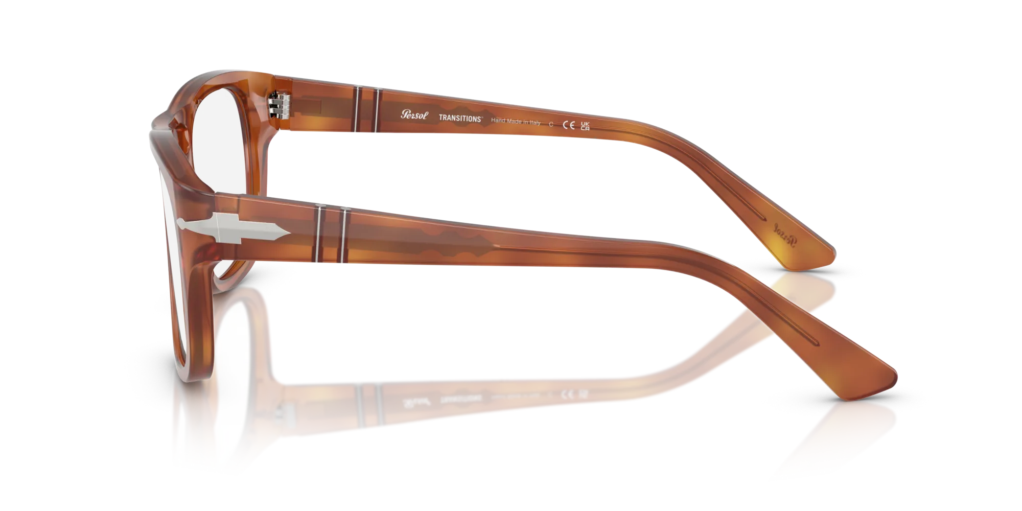 Persol PO3366S 96/GJ Occhiali da sole Acetato Marrone Verde Squadrata Fotocromatiche - immagine 4