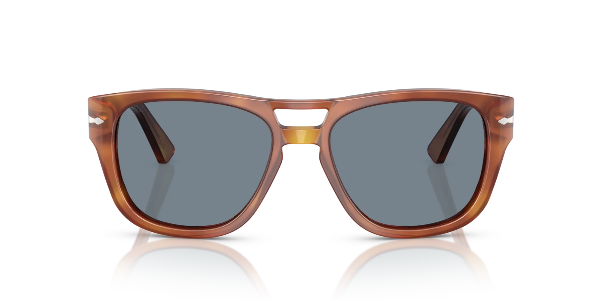 Persol PO3366S 96/56 Occhiali da sole Acetato Marrone Blu Squadrata Normale - immagine 3