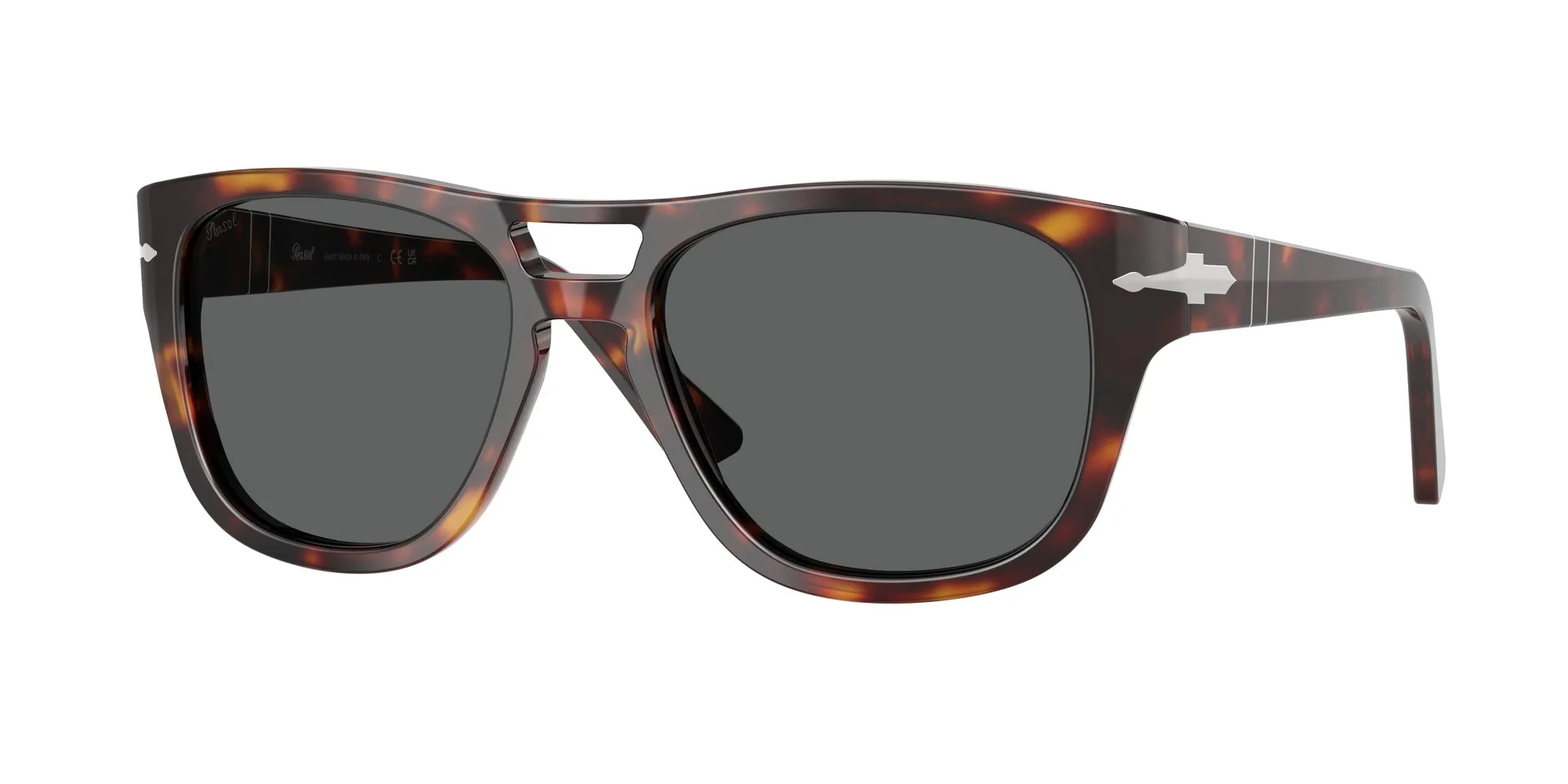 Persol PO3366S 24/B1 Occhiali da sole Acetato Tartaruga Grigio Squadrata Normale - immagine 1