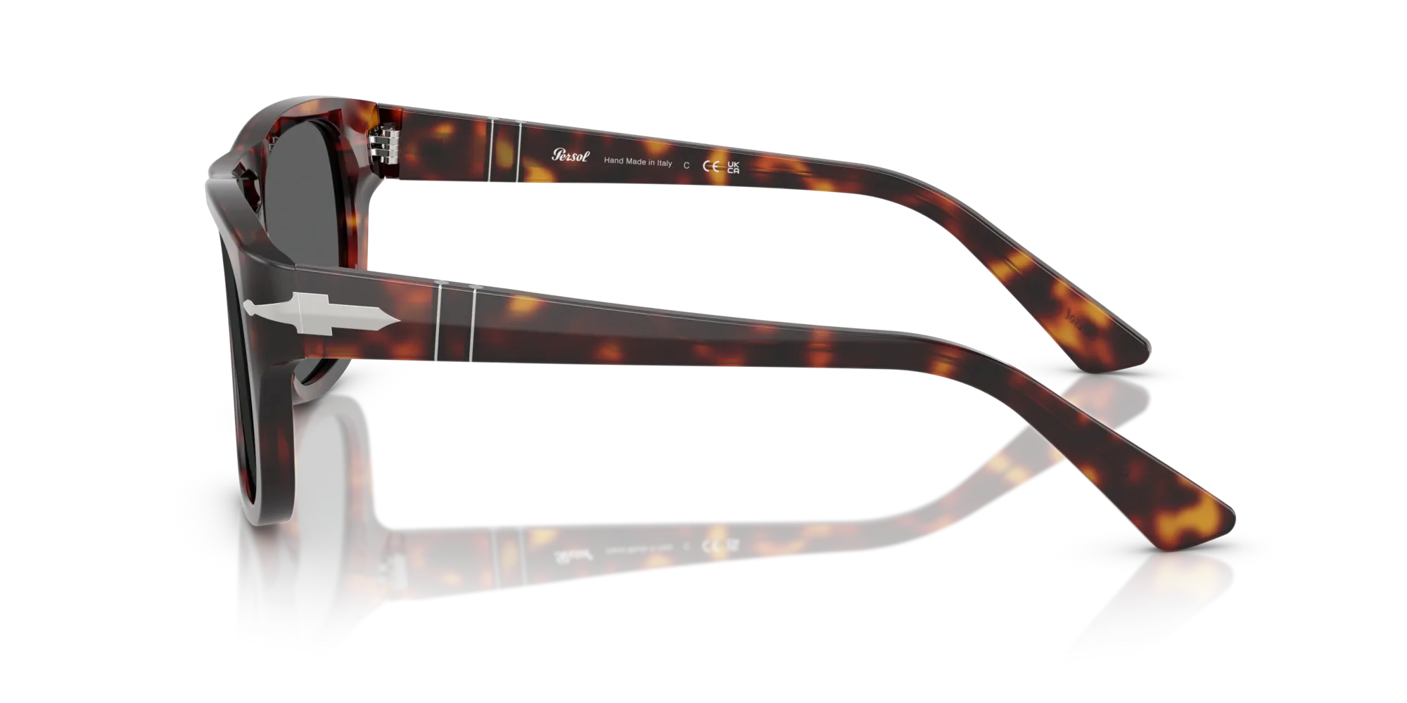 Persol PO3366S 24/B1 Occhiali da sole Acetato Tartaruga Grigio Squadrata Normale - immagine 4