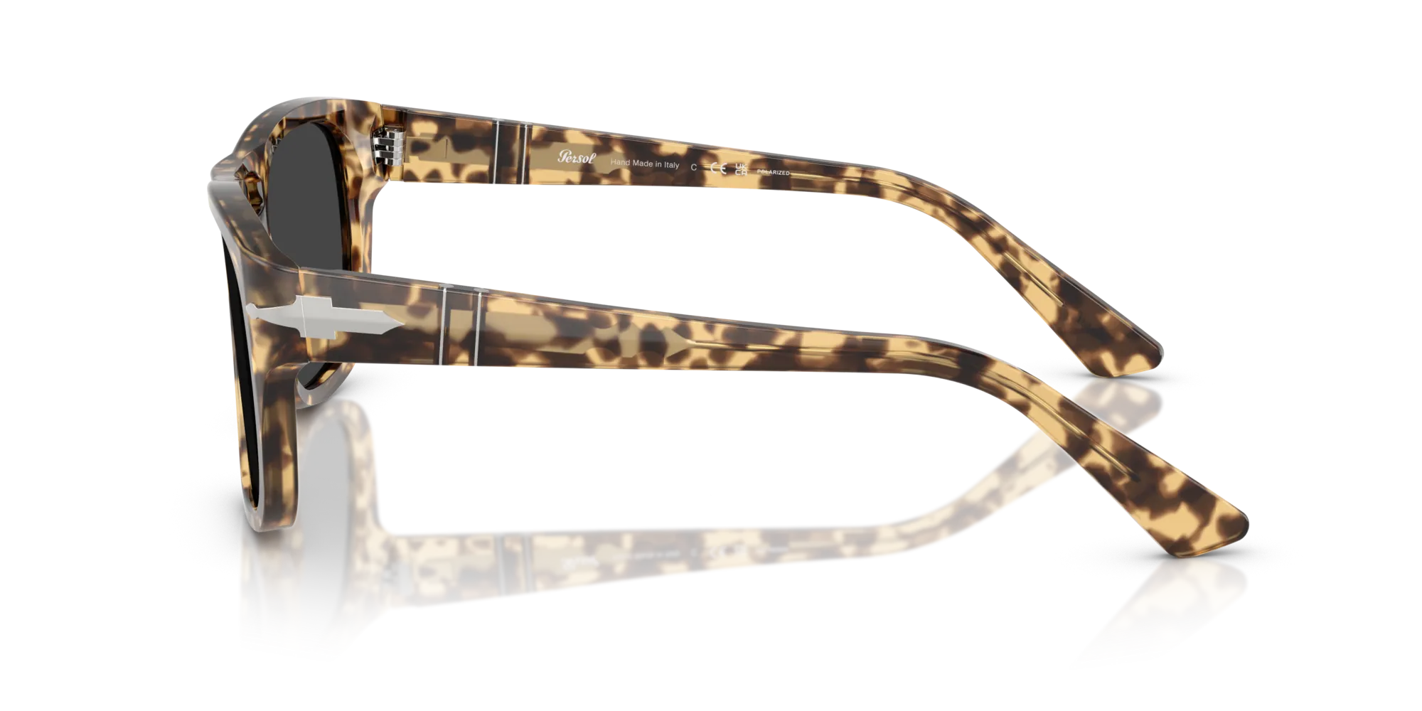 Persol PO3366S 105648 Occhiali da sole Acetato Tartaruga Grigio Squadrata Polarizzata - immagine 4
