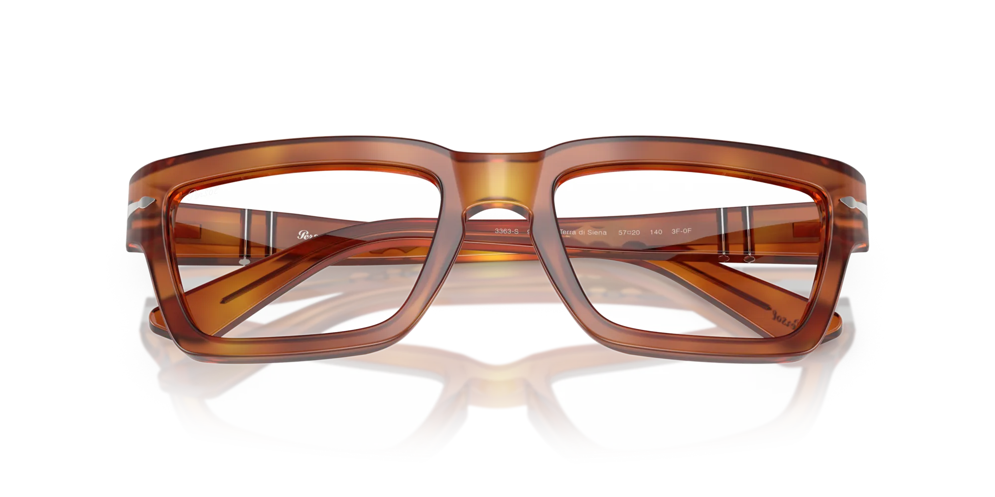 Persol PO3363S 96/GJ Occhiali da sole Acetato Marrone Verde Squadrata Fotocromatiche - immagine 2