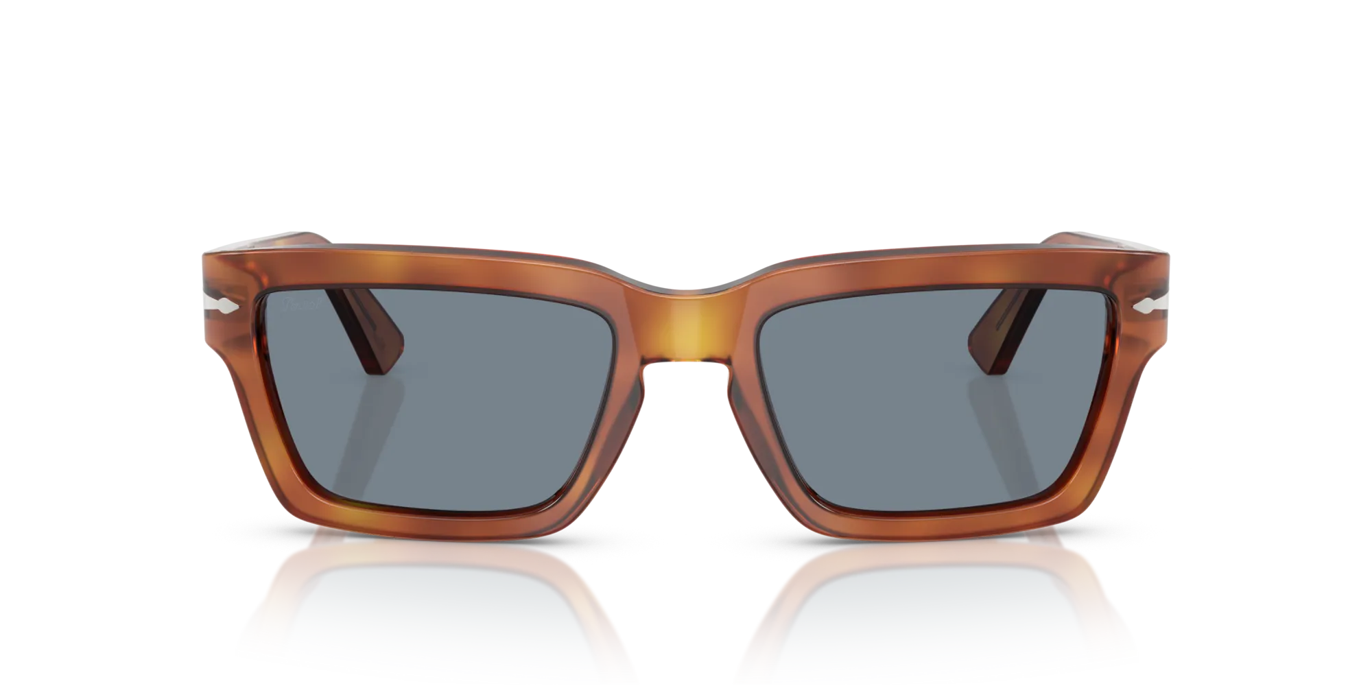 Persol PO3363S 96/56 Occhiali da sole Acetato Marrone Blu Squadrata Normale - immagine 3