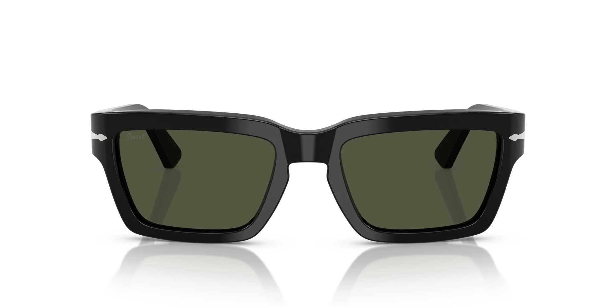 Persol PO3363S 95/31 Occhiali da sole Acetato Nero Verde Squadrata Normale - immagine 3