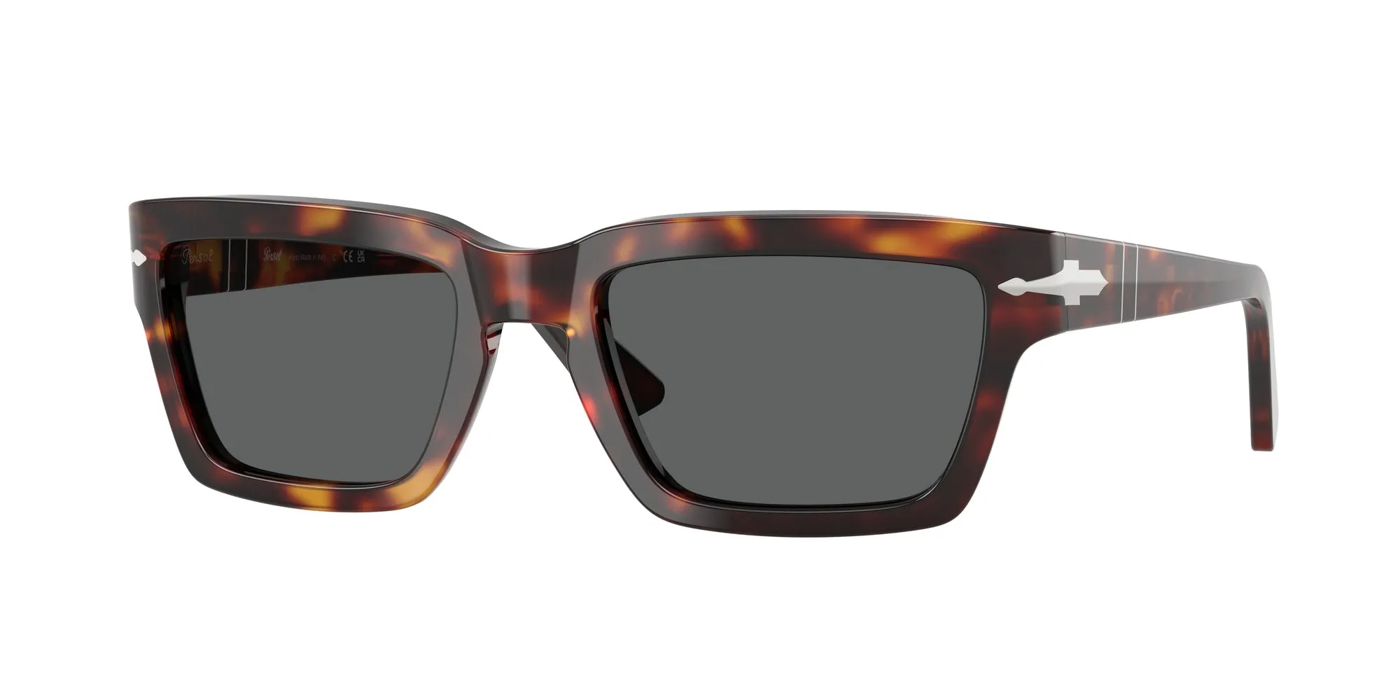 Persol PO3363S 24/B1 Occhiali da sole Acetato Tartaruga Grigio Squadrata Normale - immagine 1