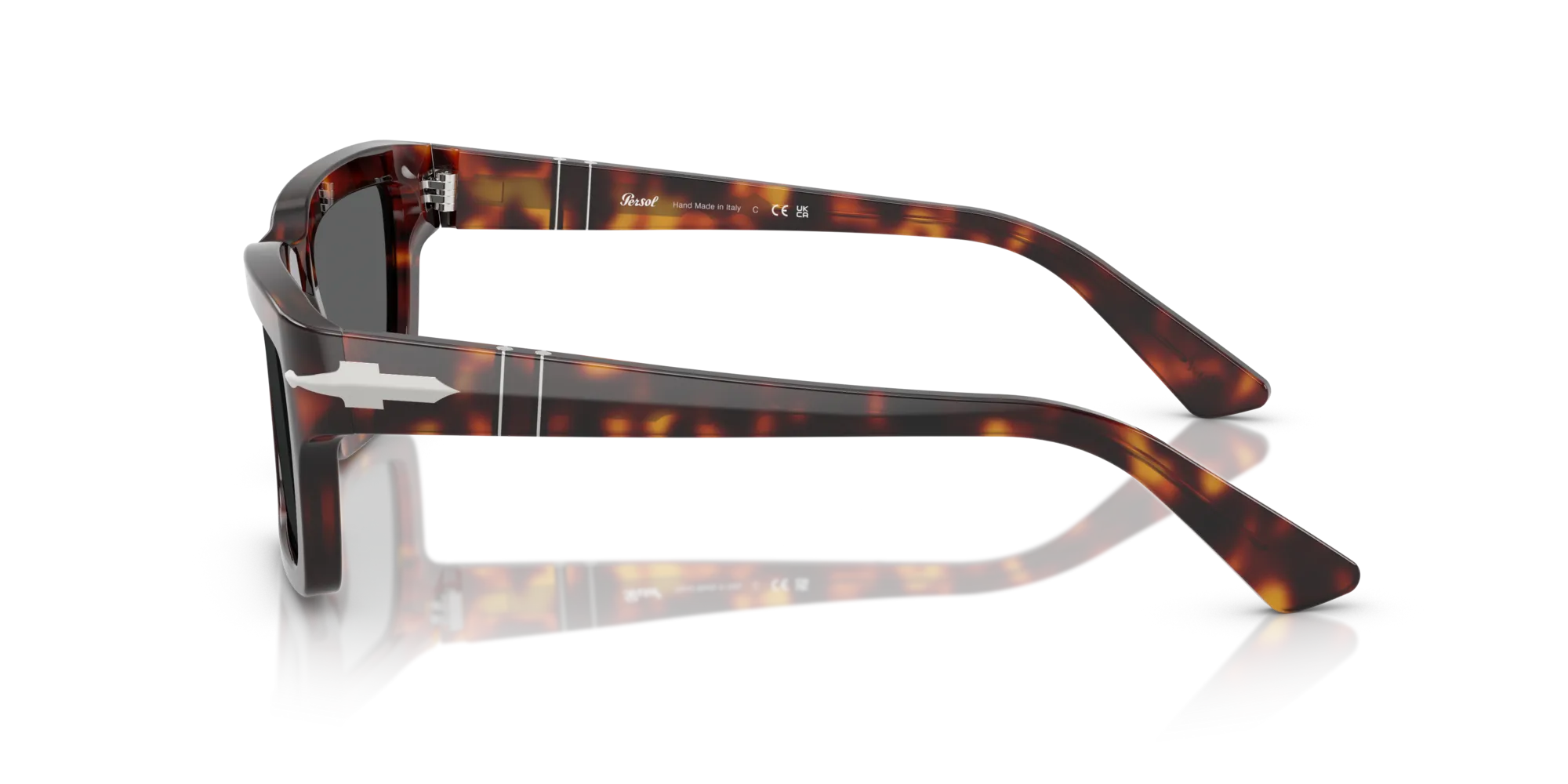 Persol PO3363S 24/B1 Occhiali da sole Acetato Tartaruga Grigio Squadrata Normale - immagine 4