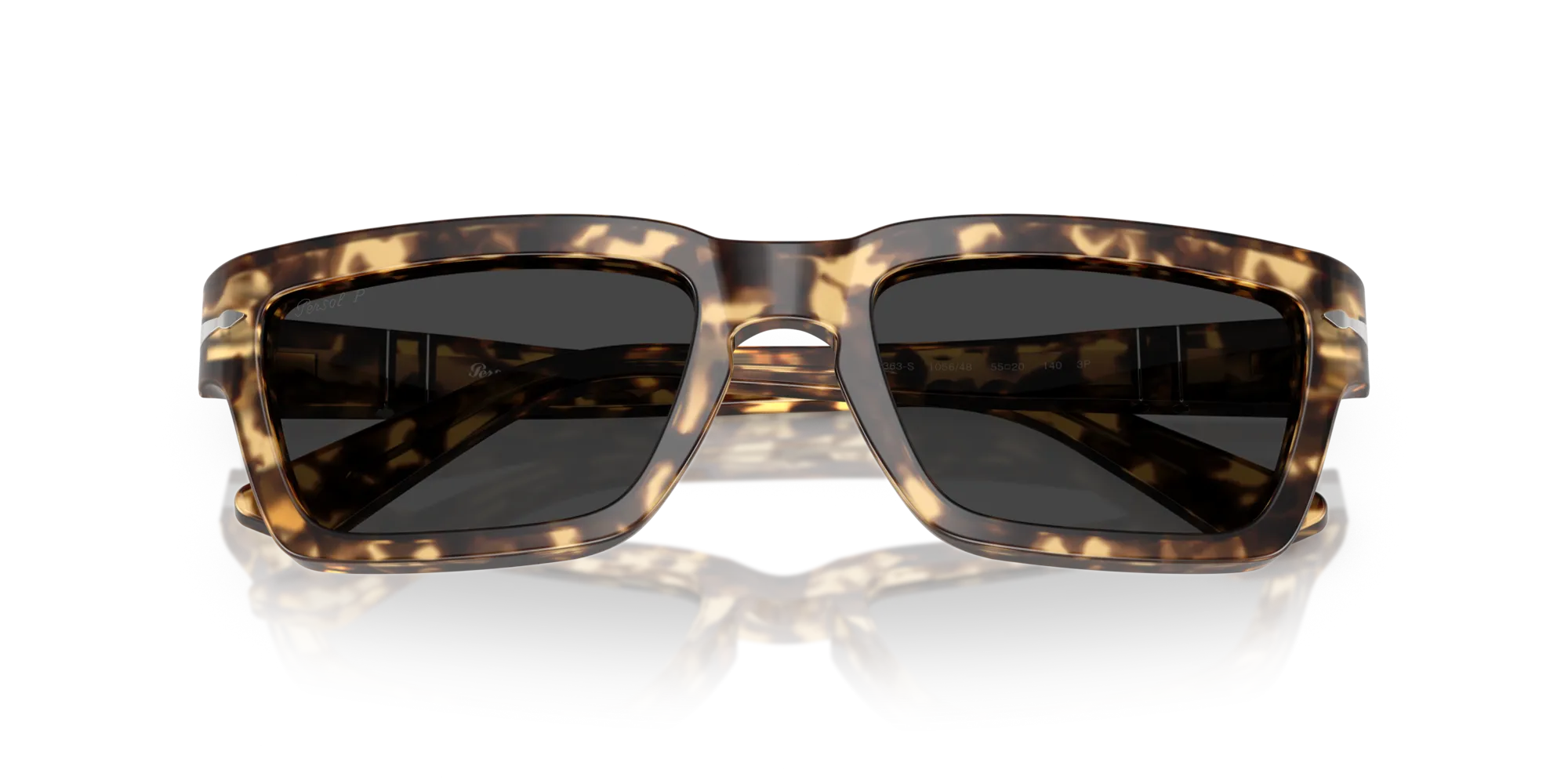 Persol PO3363S 105648 Occhiali da sole Acetato Tartaruga Grigio Squadrata Polarizzata - immagine 2