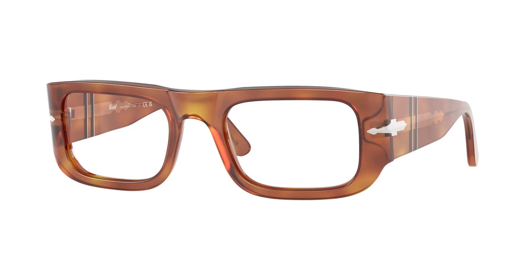 Persol PO3362V WES 96 Montature da vista Acetato Marrone Trasparente Pillow Normale - immagine 1