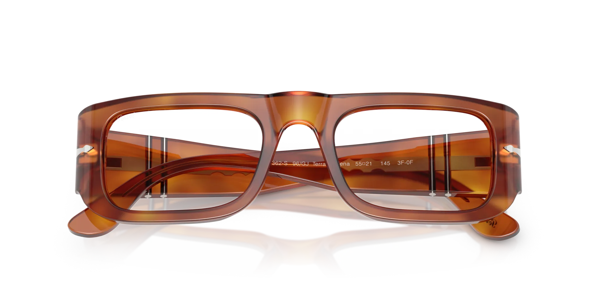 Persol PO3362S 96/GJ Occhiali da sole Acetato Marrone Verde Pillow Fotocromatiche - immagine 2
