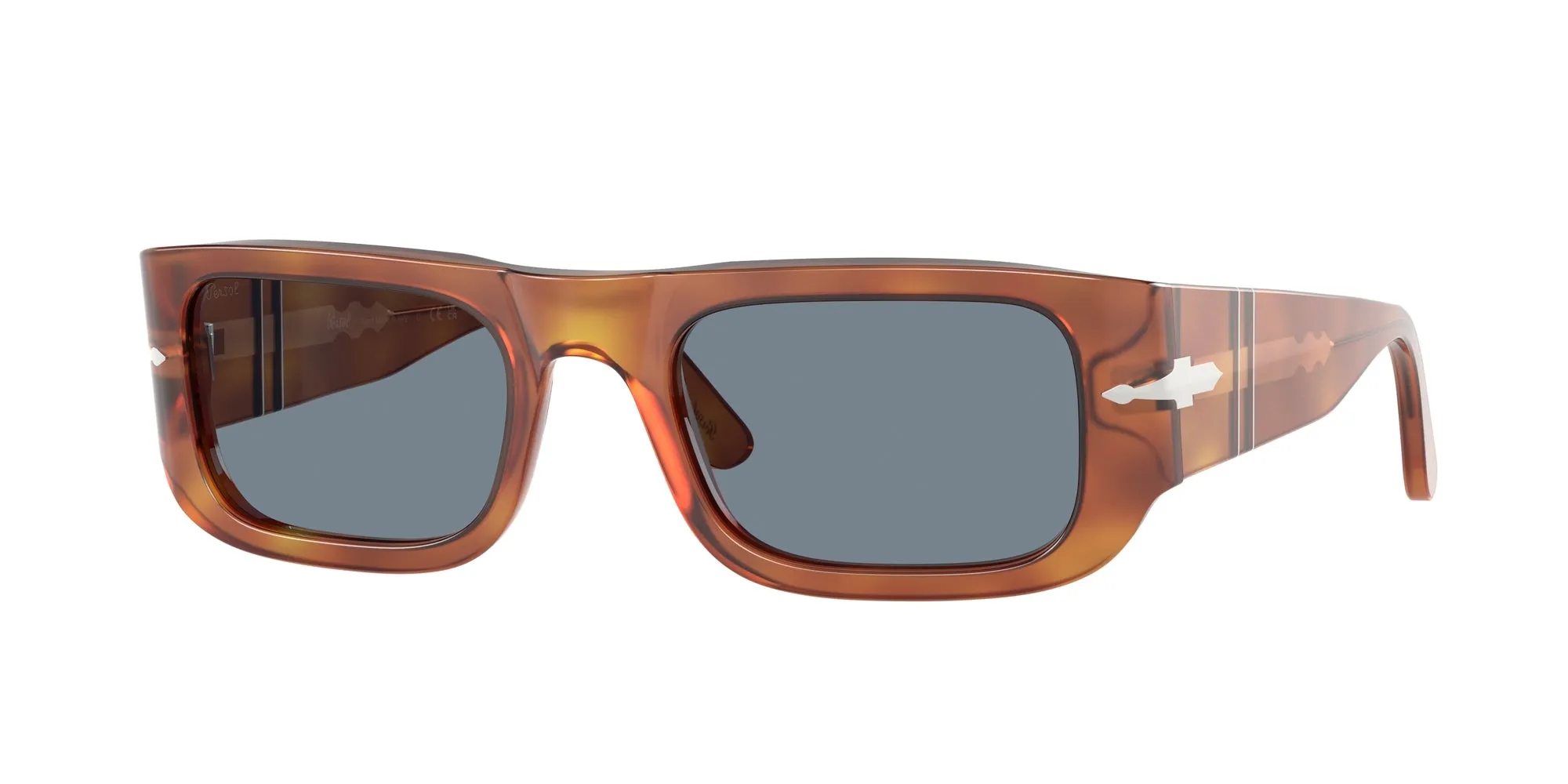 Persol PO3362S 96/56 Occhiali da sole Acetato Marrone Blu Pillow Normale - immagine 1