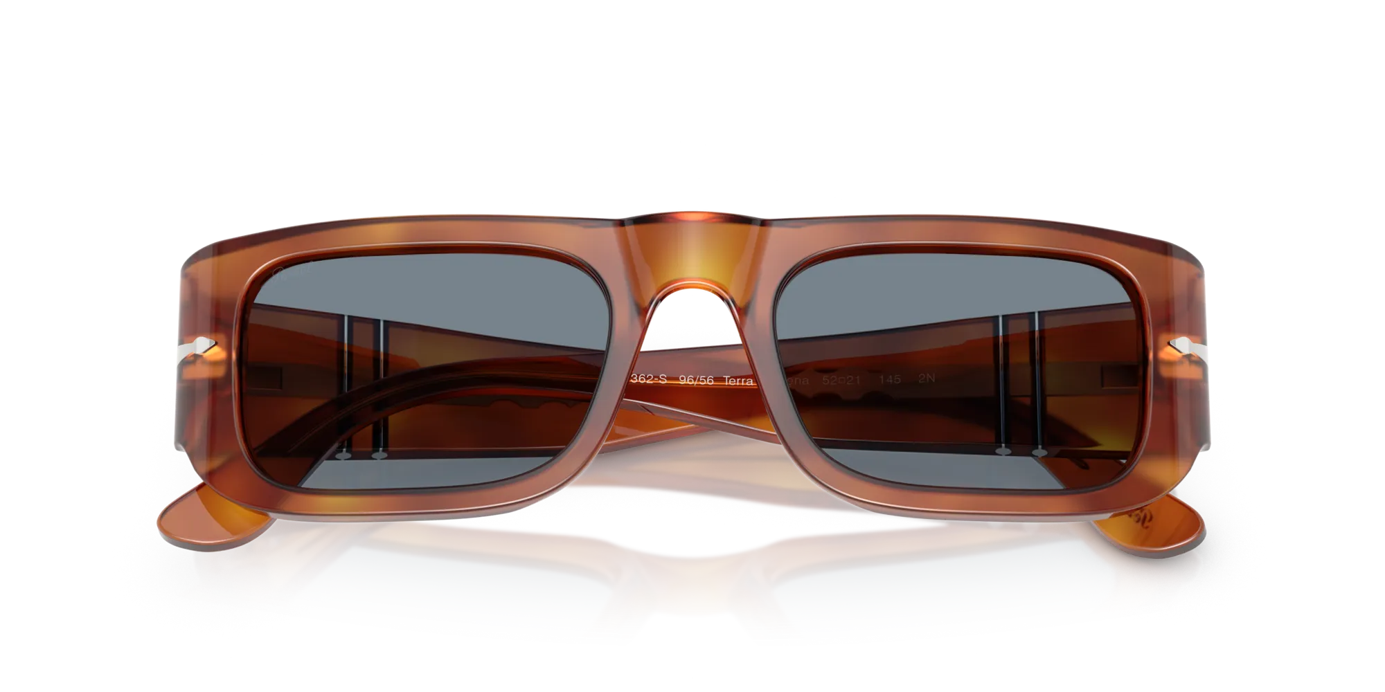 Persol PO3362S 96/56 Occhiali da sole Acetato Marrone Blu Pillow Normale - immagine 2
